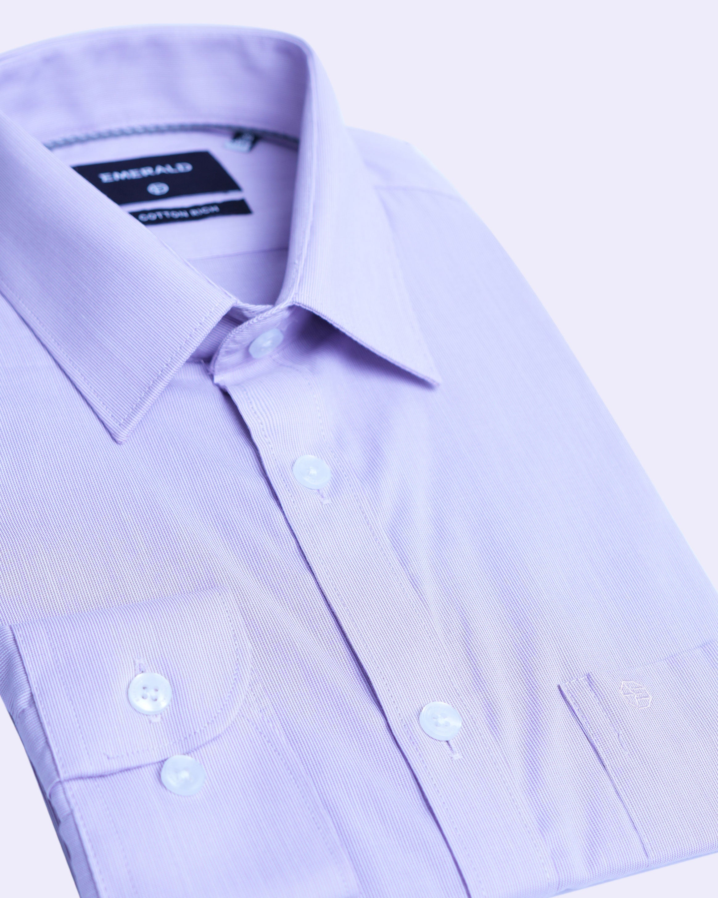 Emerald Corporate Pique Dobby Regular Fit - Purple