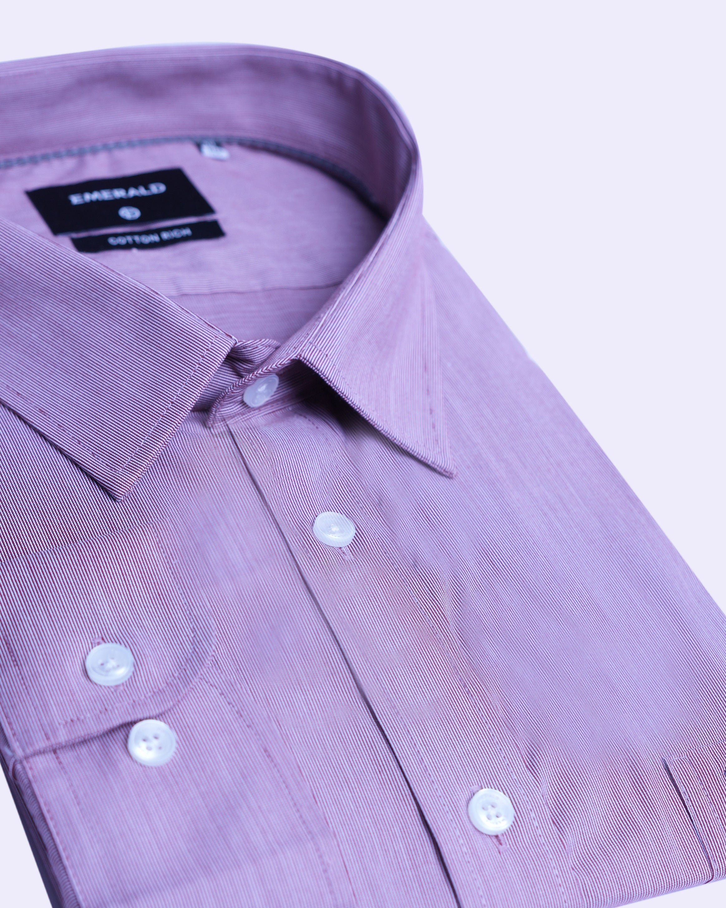 Emerald Corporate Pique Dobby Regular Fit - Maroon