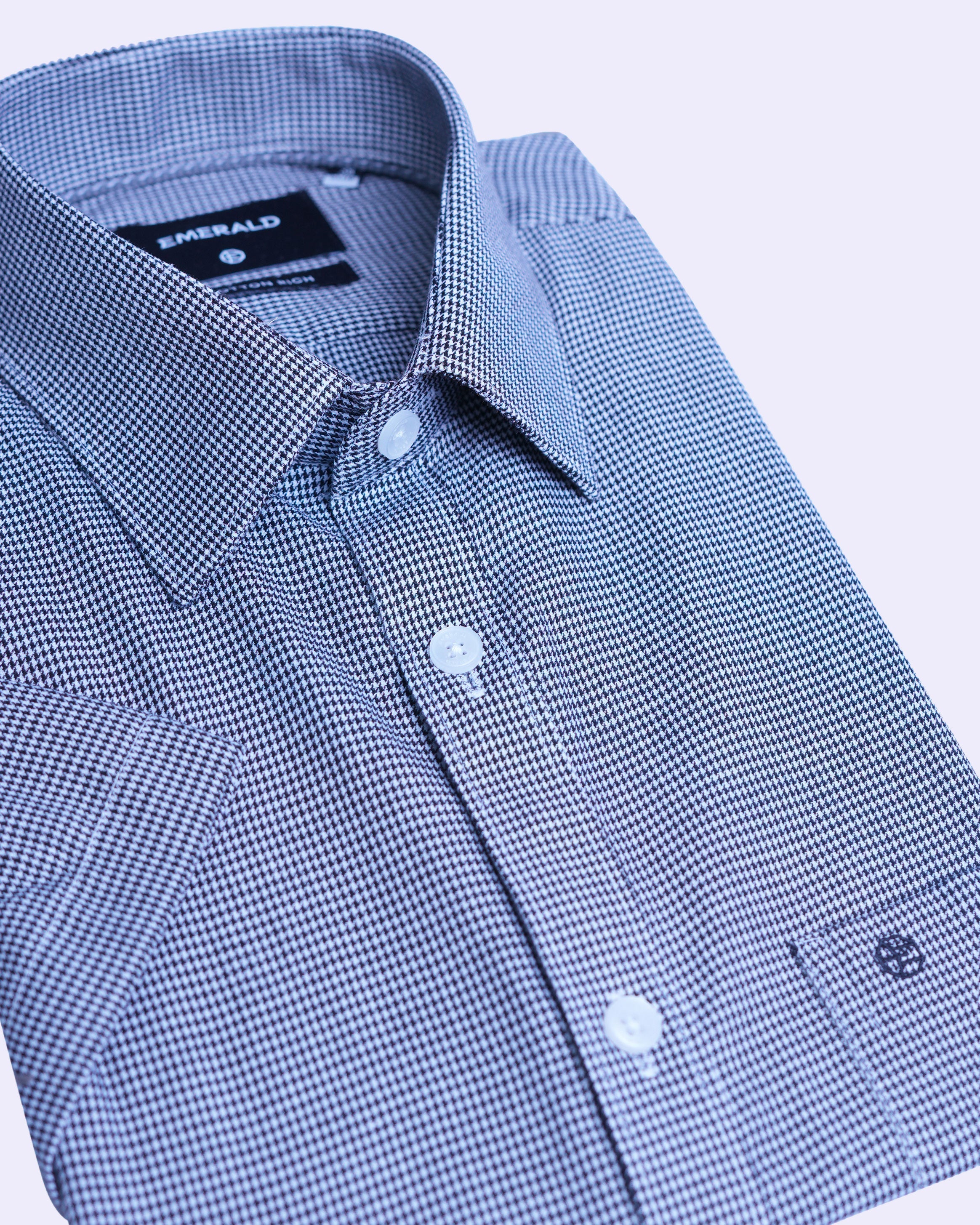 Emerald Corporate Pique Dobby Regular Fit - Black
