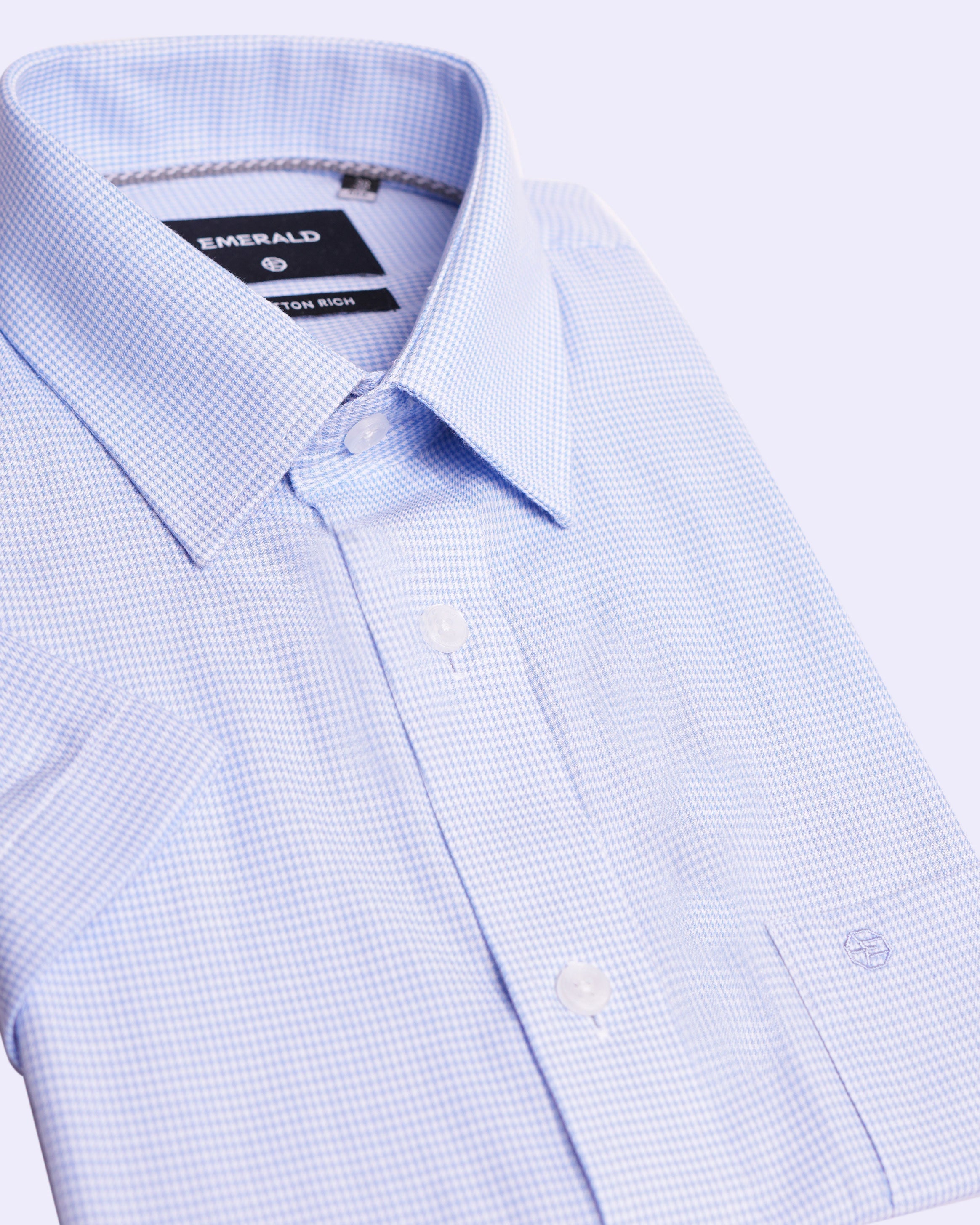 Emerald Corporate Houndstooth Regular Fit - Blue