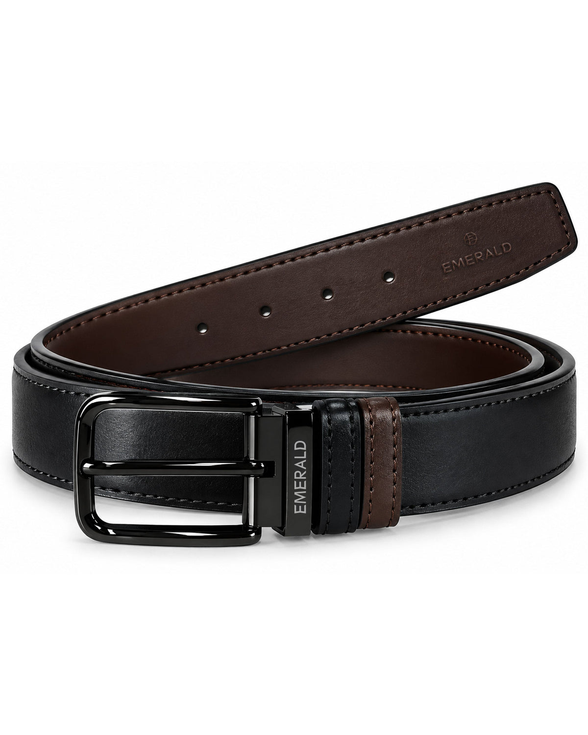 Emerald Classic Black Pin Buckle Belt