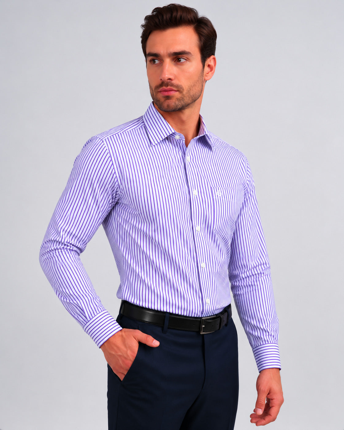 Emerald Majesty Stripe Regular Fit - Royal Purple
