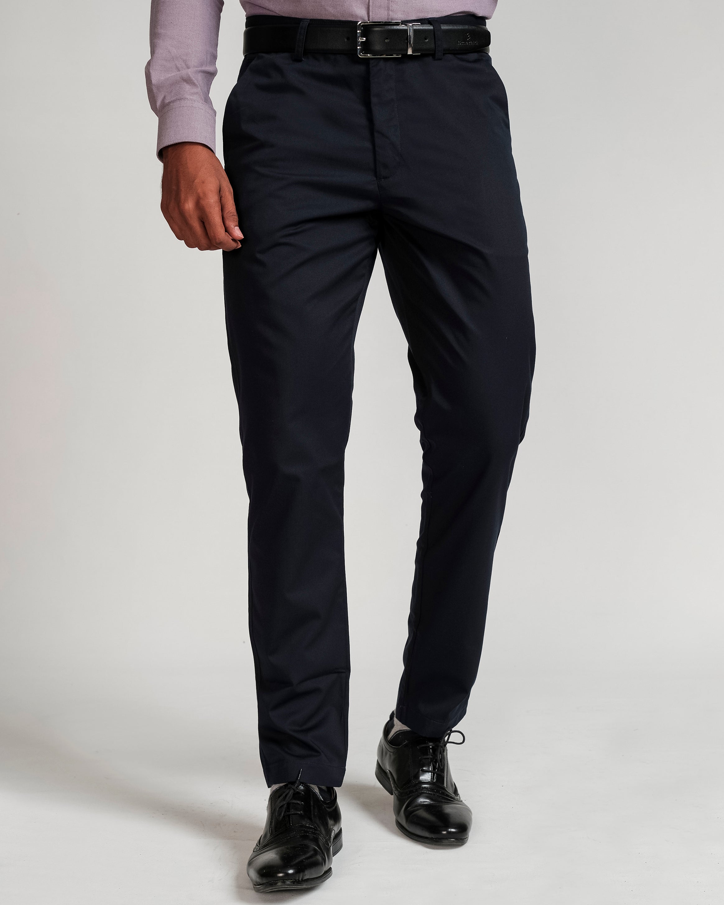 Emerald Chino Trouser Plain Slim Fit-Blue Estate