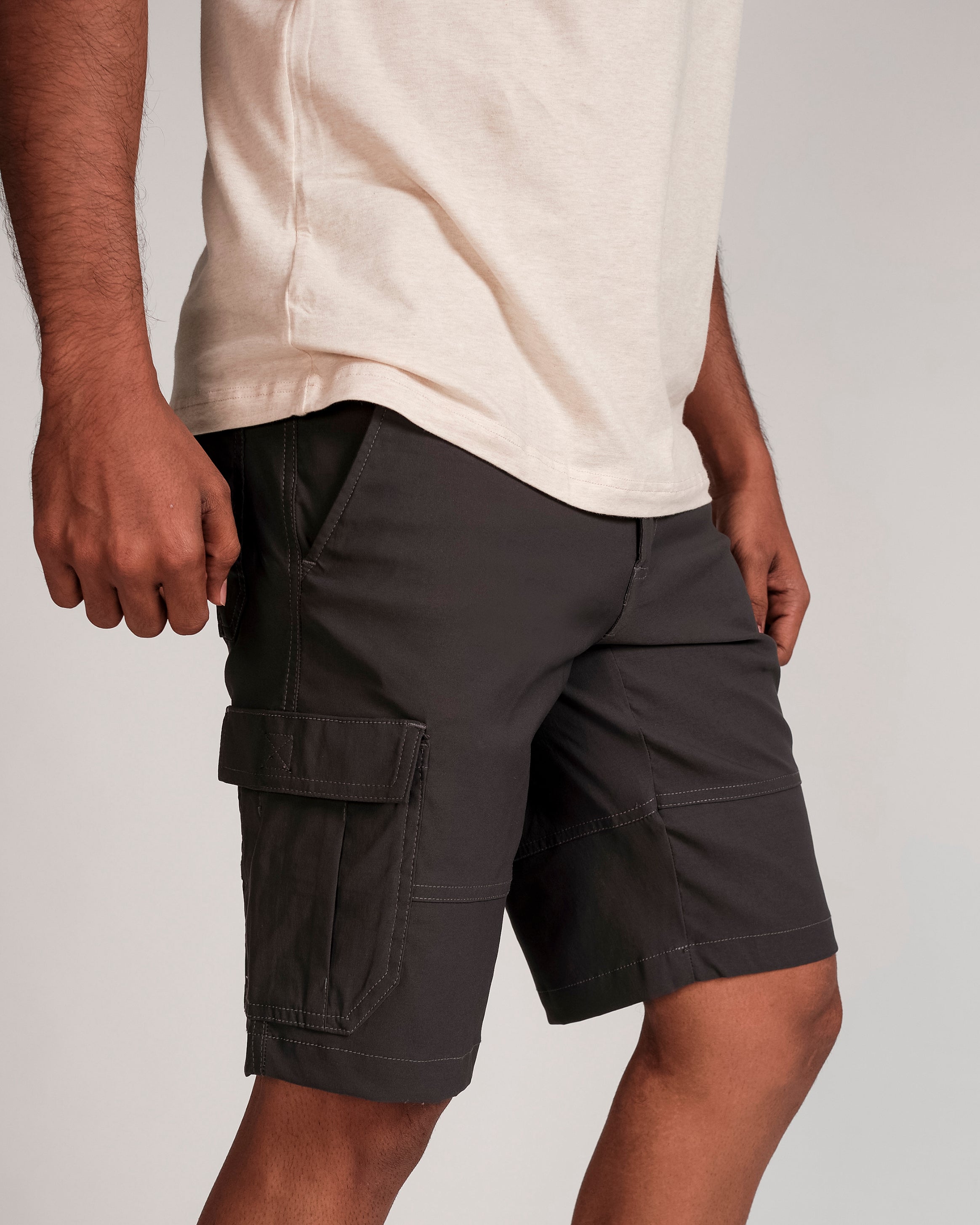 Utility Plain Cargo Short-Folkstone Grey