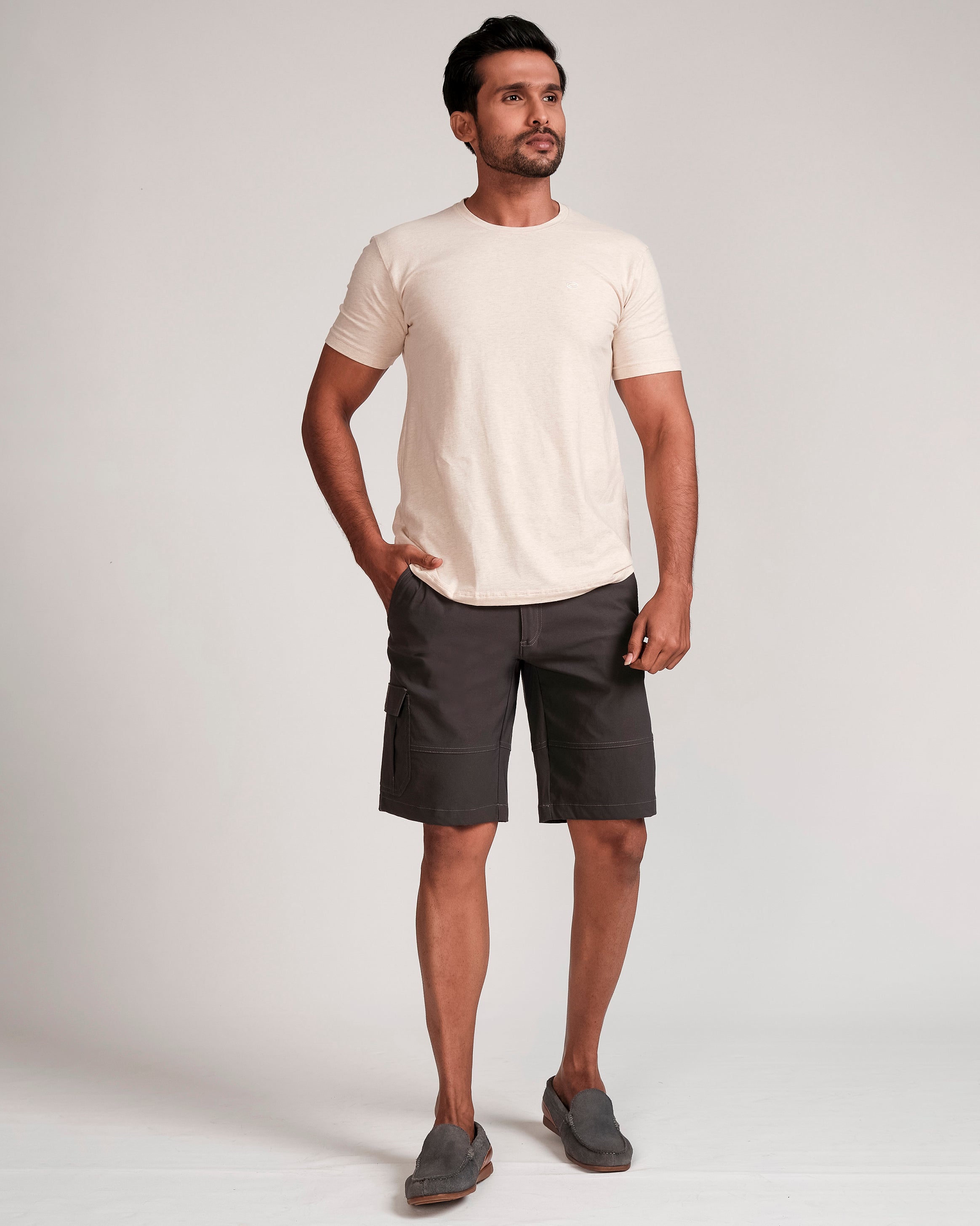 Utility Plain Cargo Short-Folkstone Grey