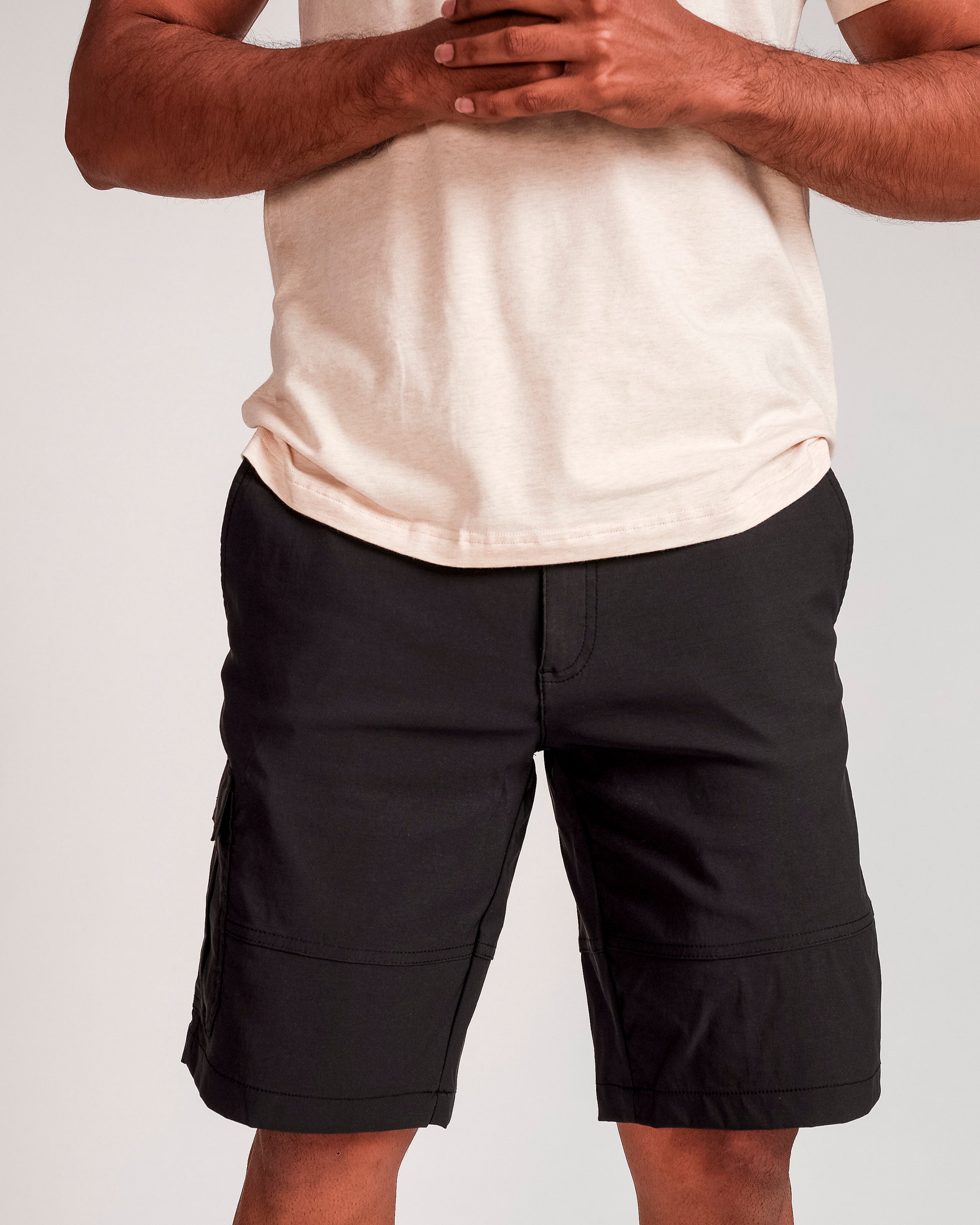 Utility Plain Cargo Short-Black