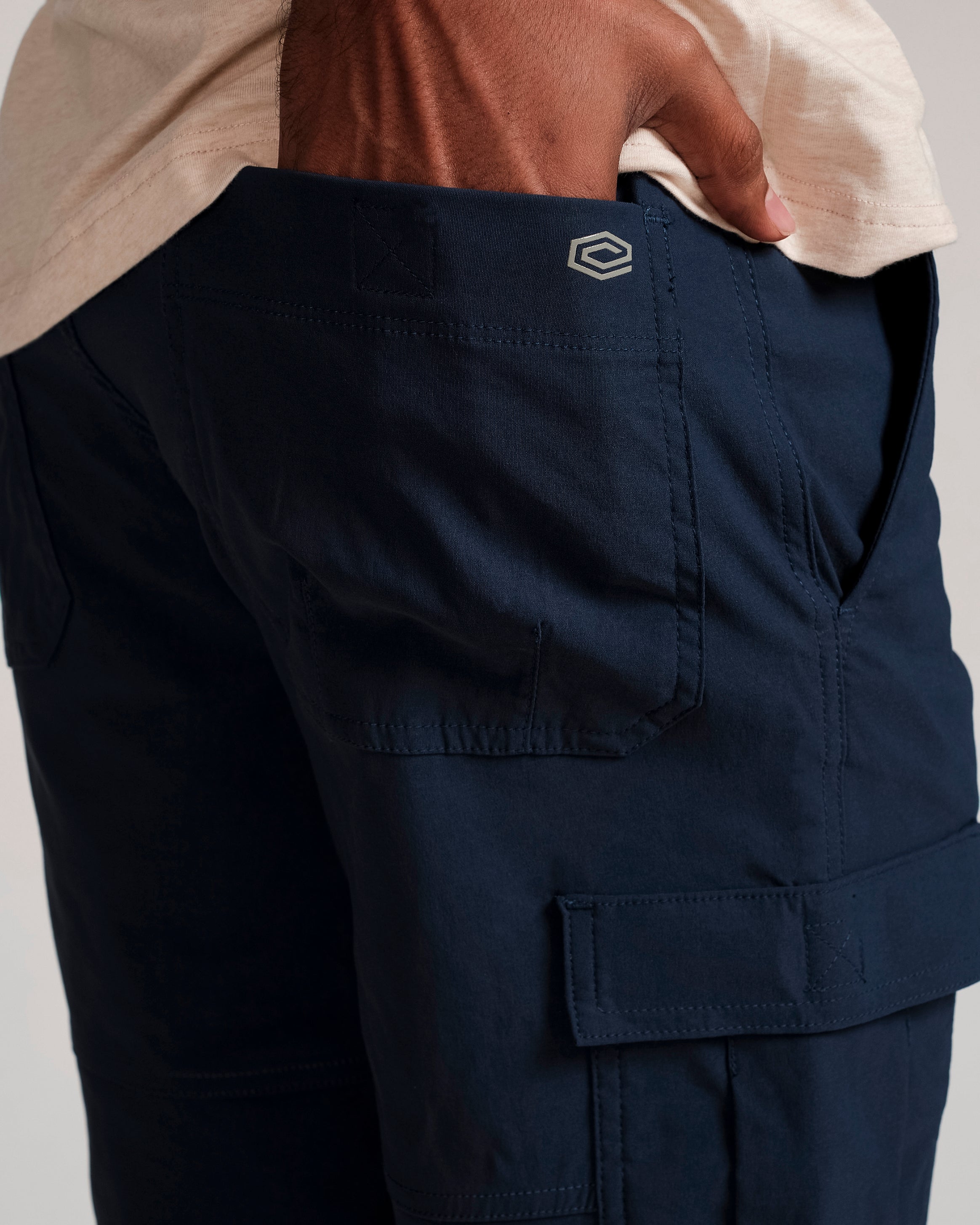 Utility Plain Cargo Short-Moroccan Blue