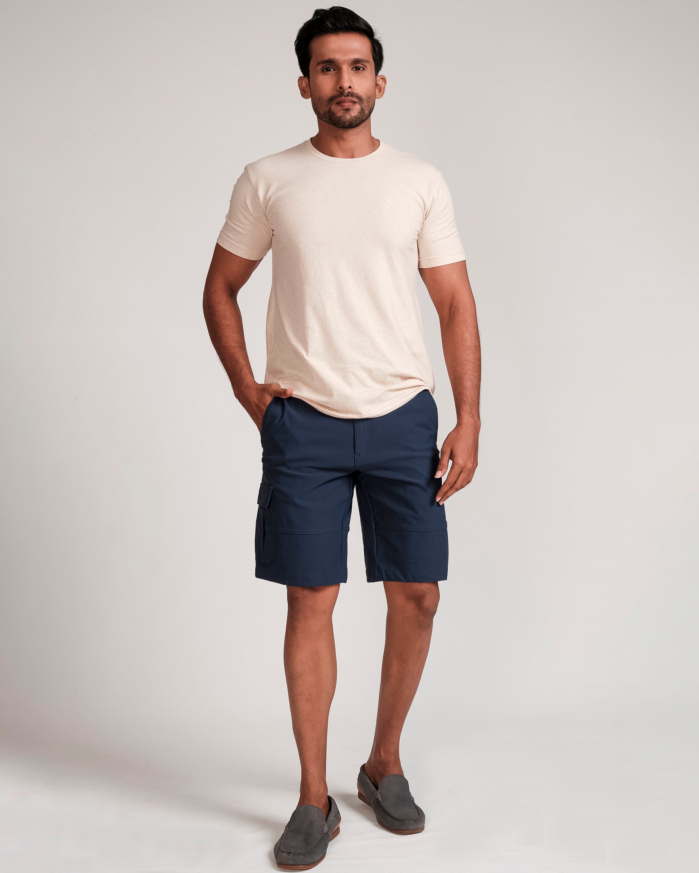 Utility Plain Cargo Short-Moroccan Blue