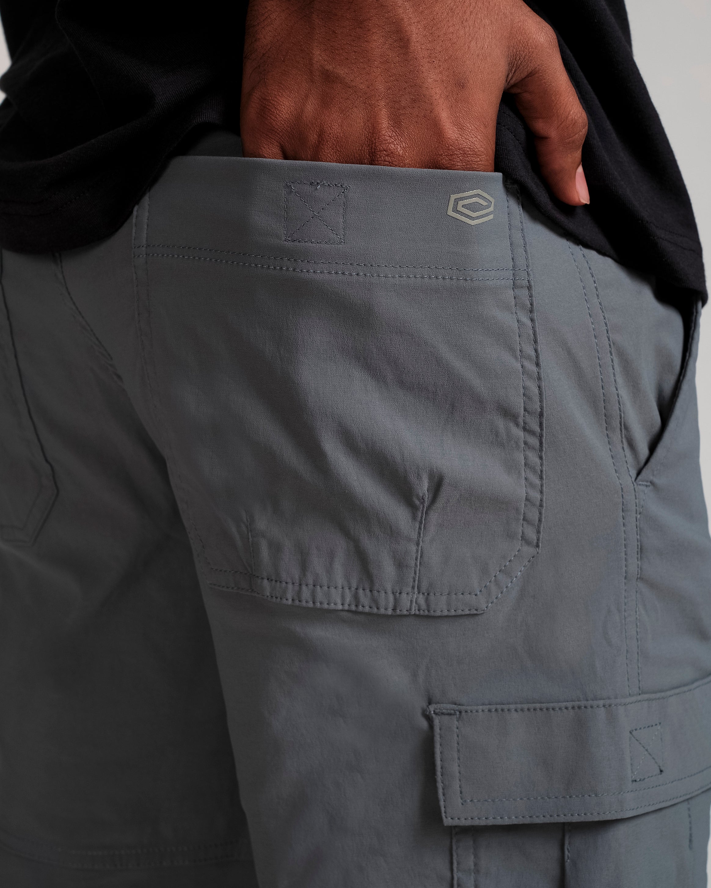 Utility Plain Cargo Short-China Blue