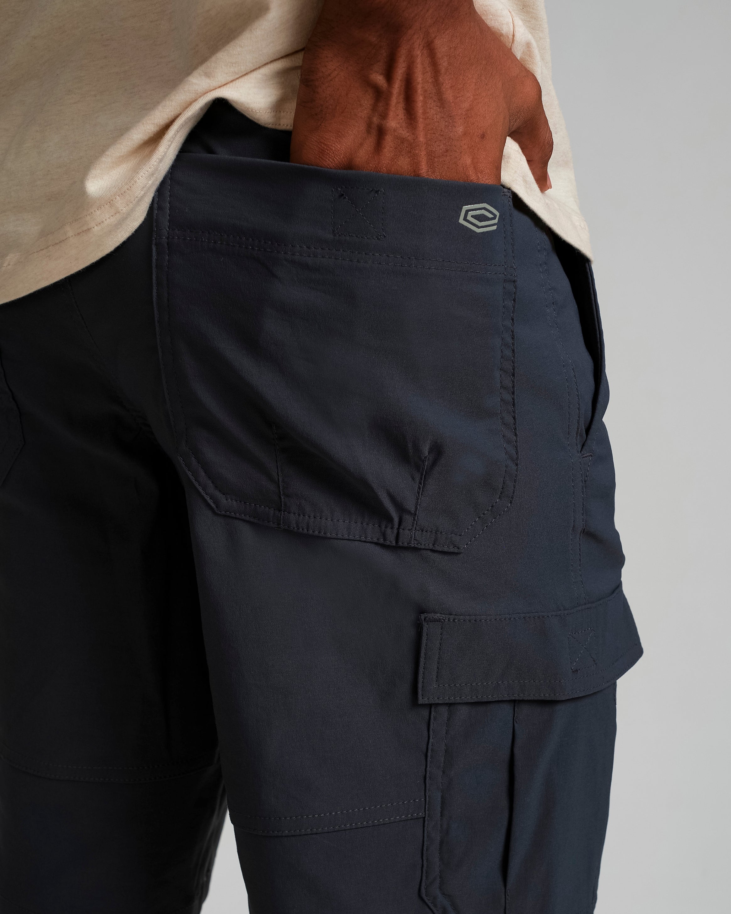 Utility Plain Cargo Short-Orion Blue