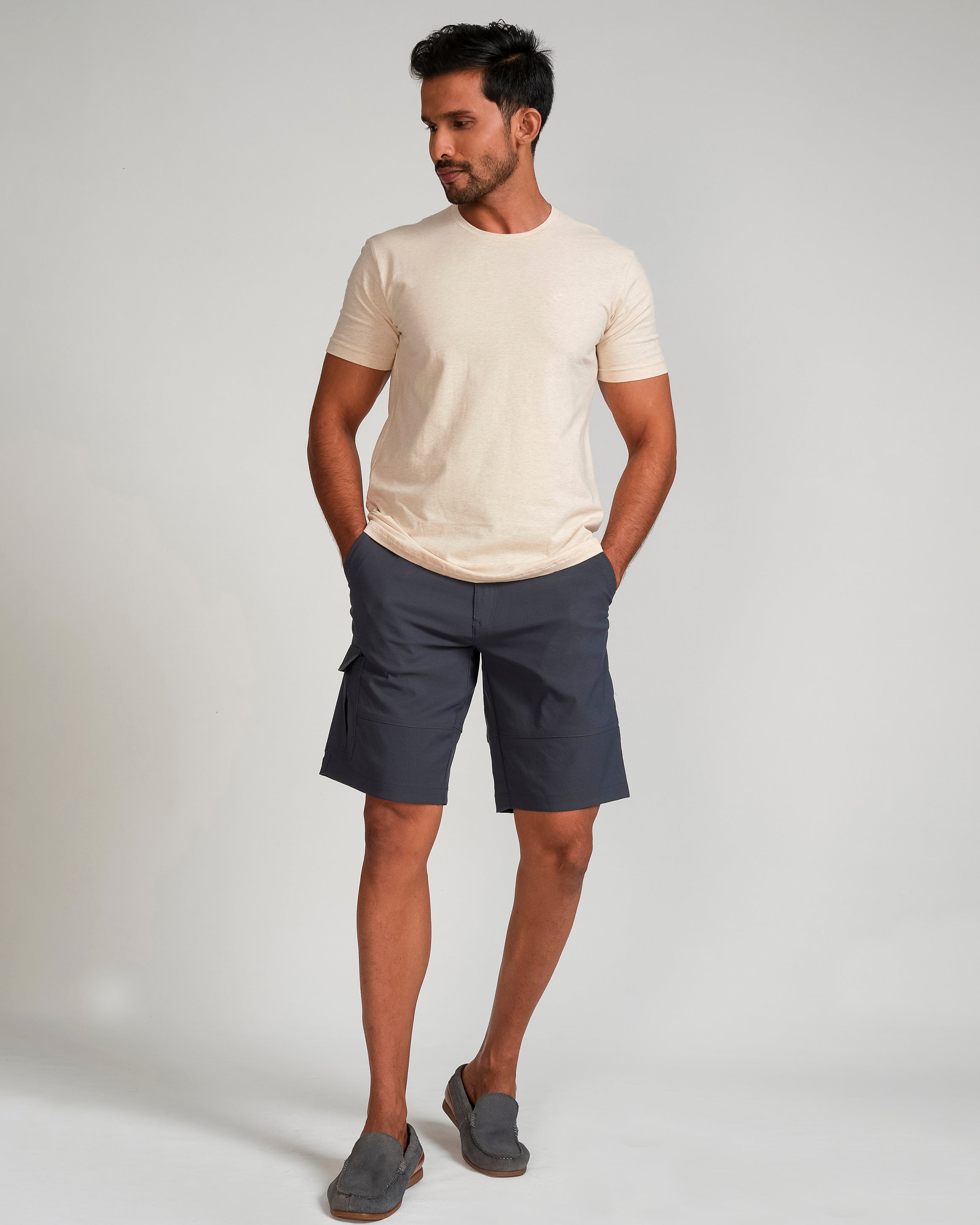 Utility Plain Cargo Short-Orion Blue