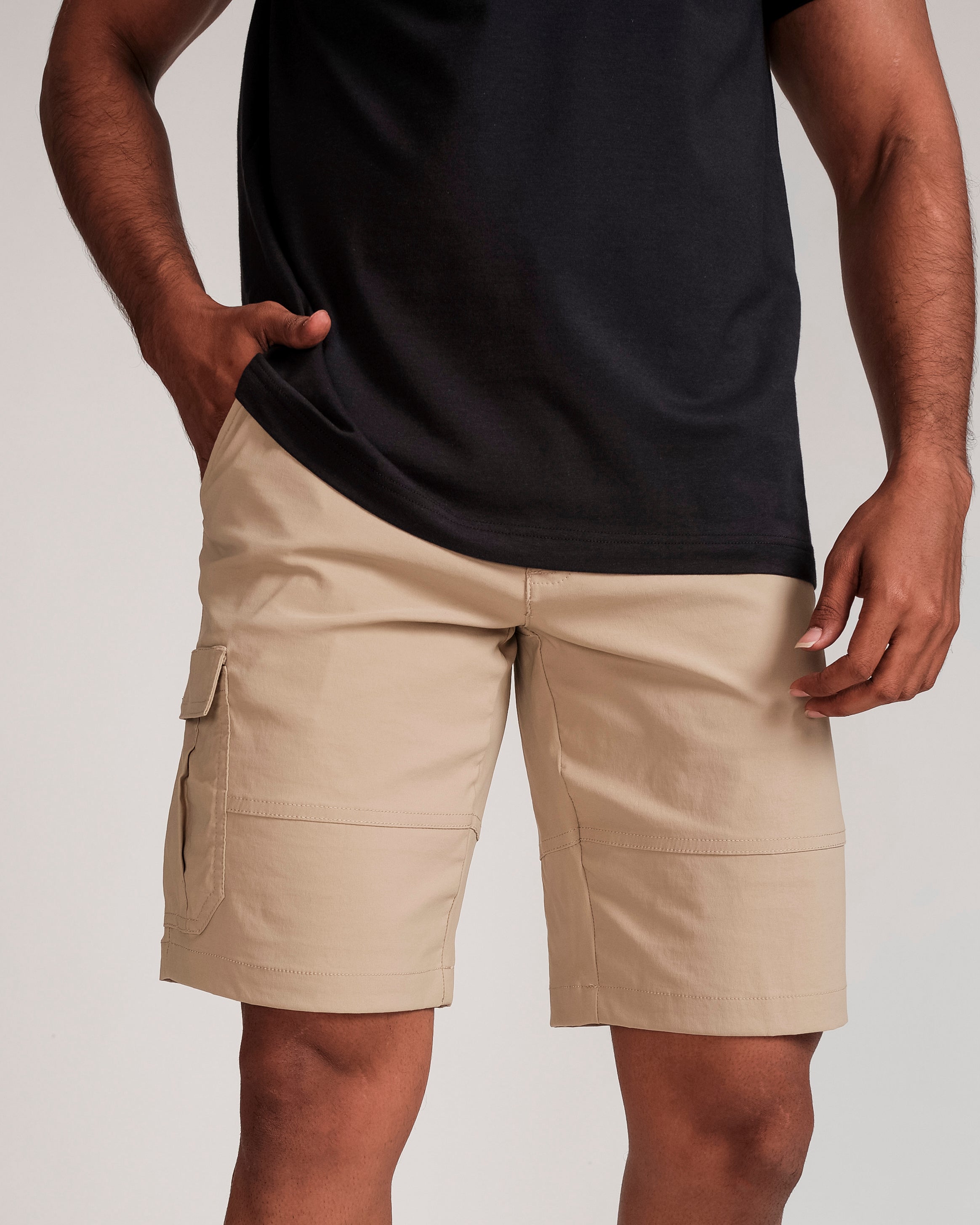 Utility Plain Cargo Short-Brown Safari