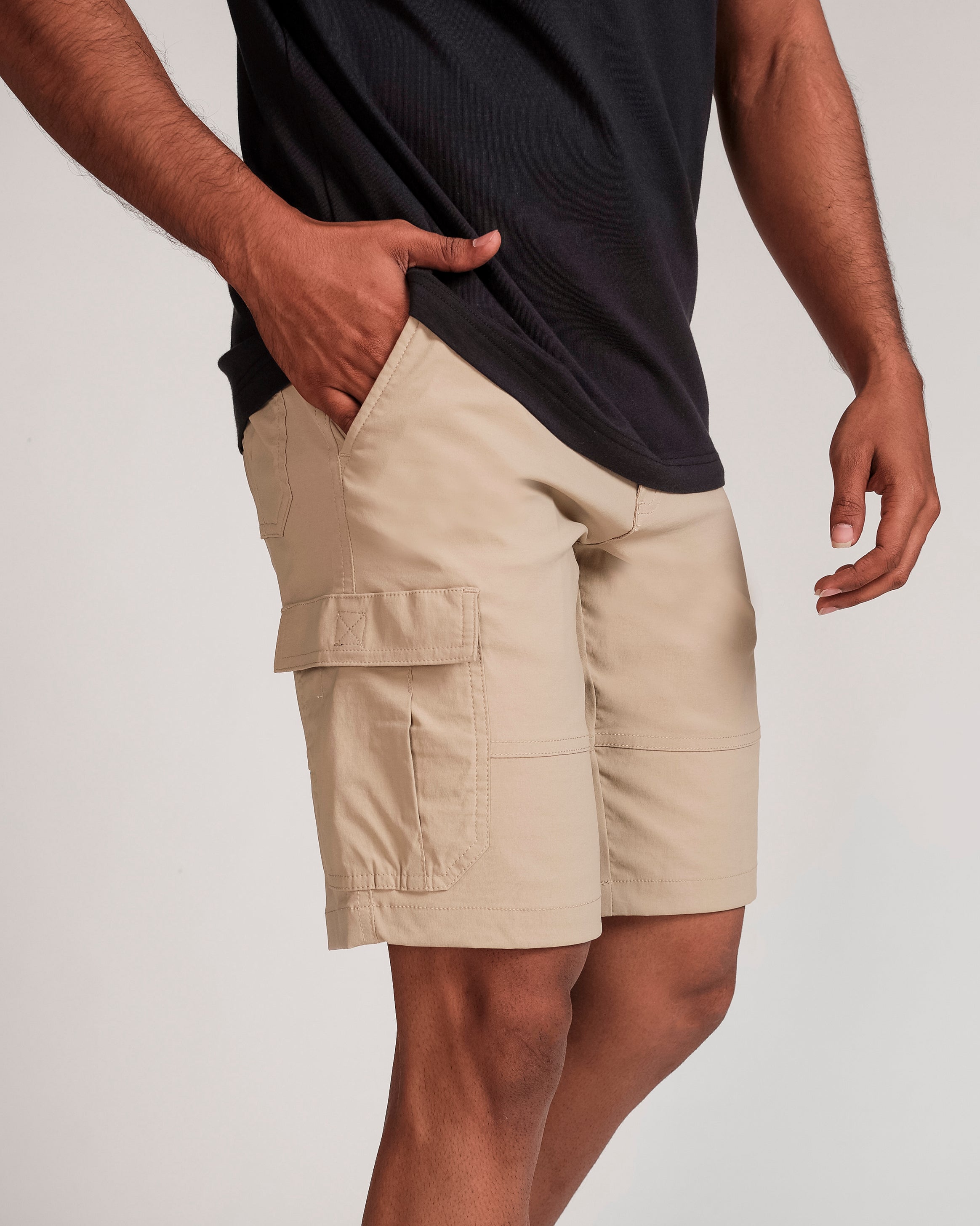 Utility Plain Cargo Short-Brown Safari