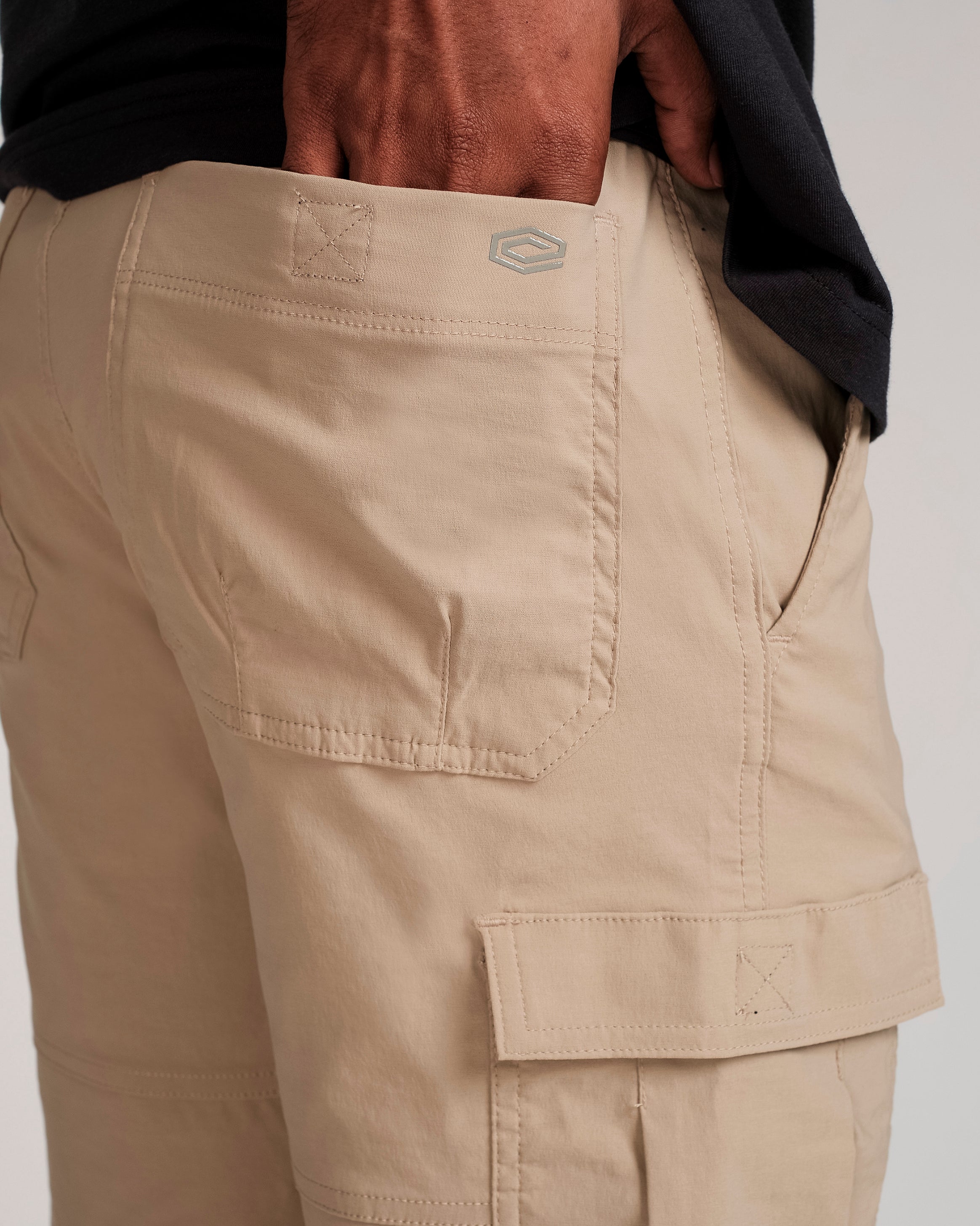 Utility Plain Cargo Short-Brown Safari