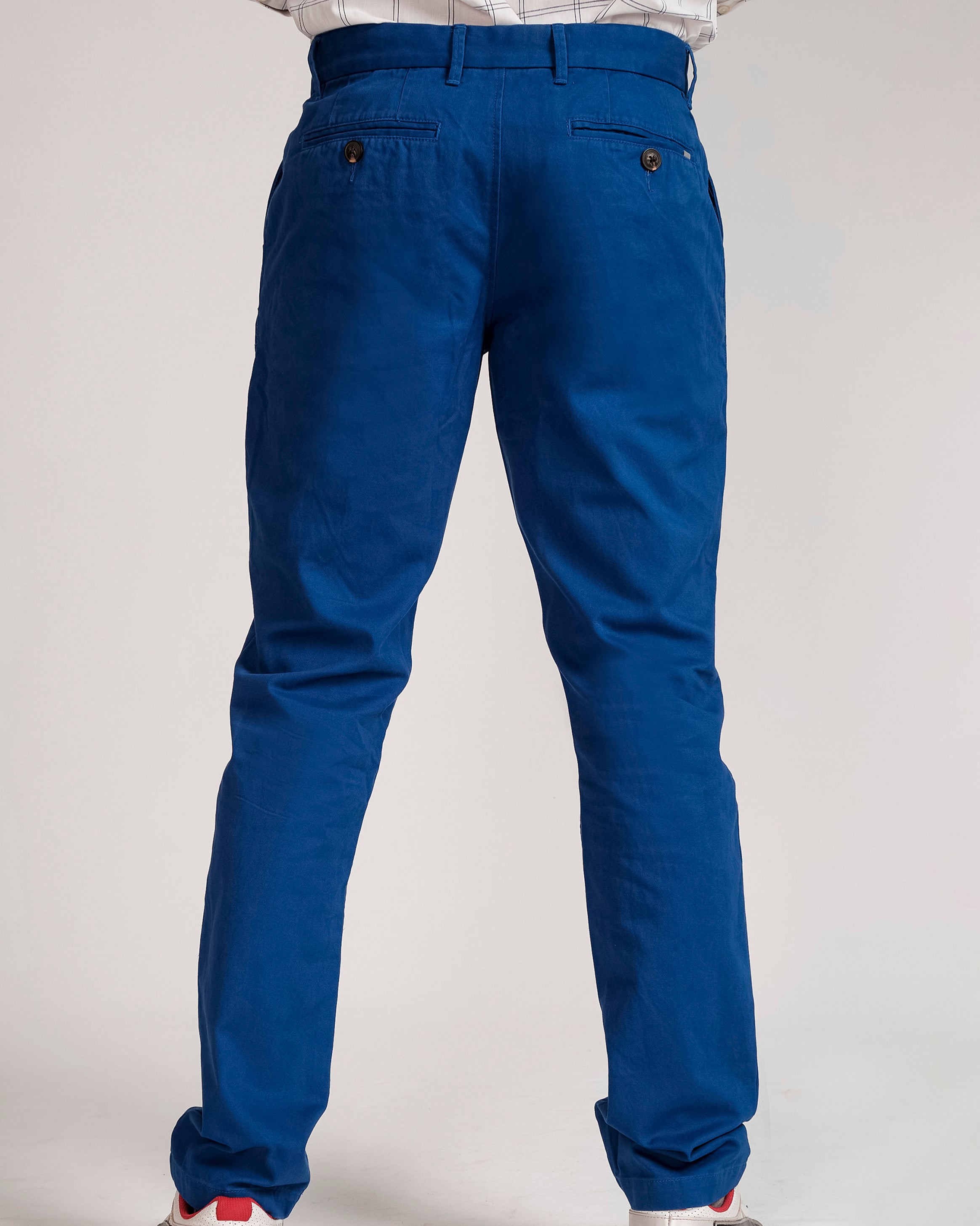 Emerald Chino Plain Slim Fit-Dazzling Blue