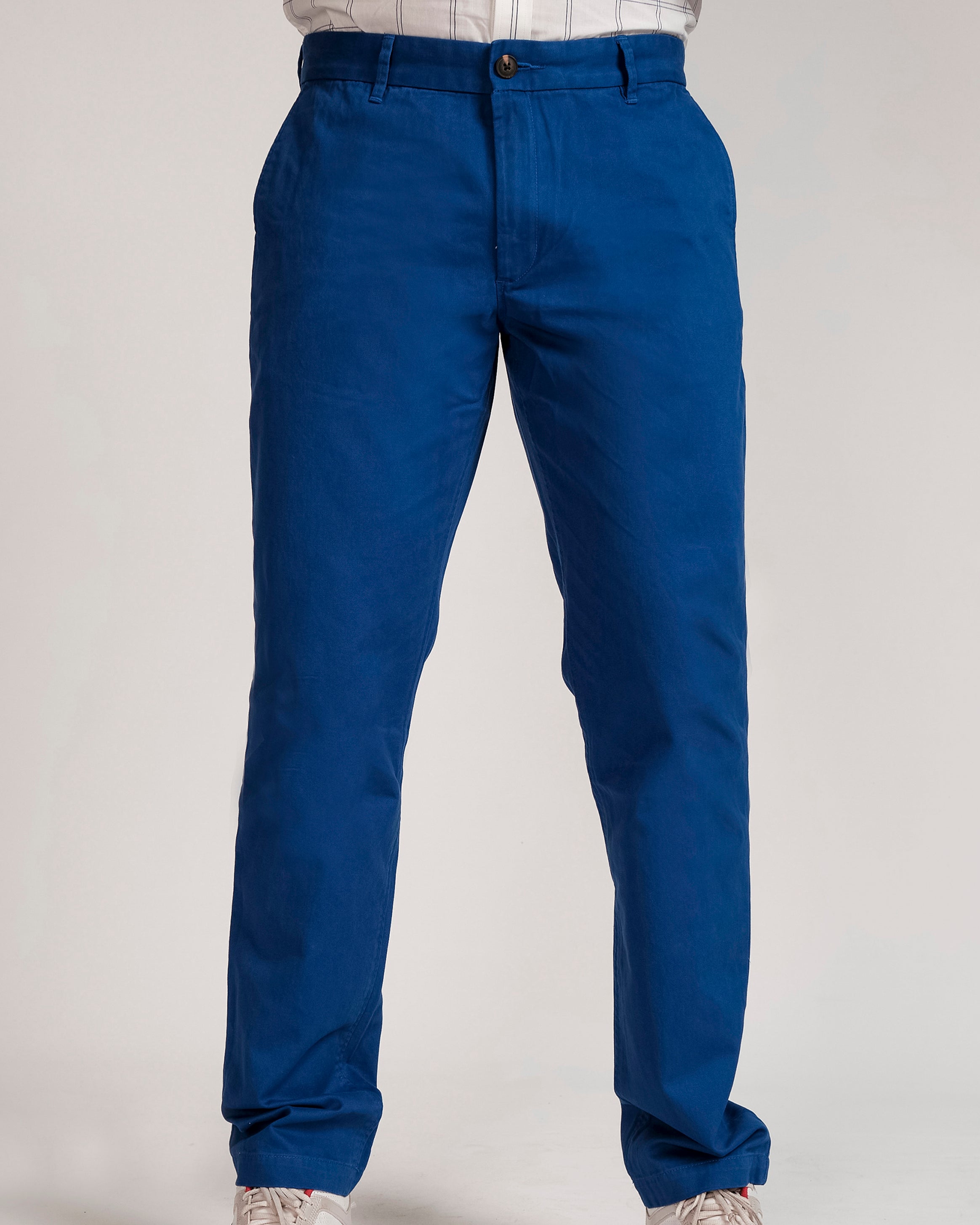 Emerald Chino Plain Slim Fit-Dazzling Blue