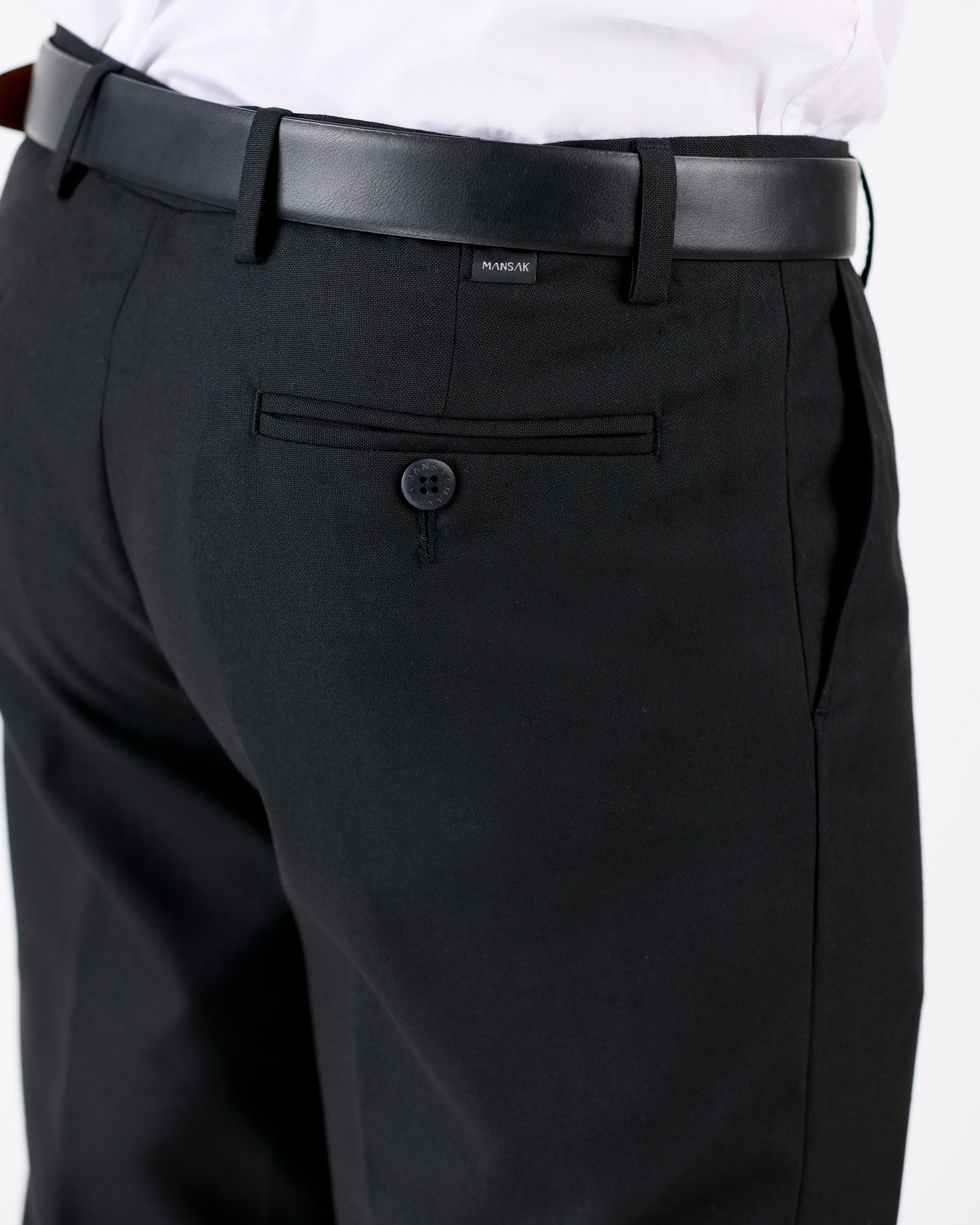 Mansak Trouser Plain Modern Fit-Jet Set