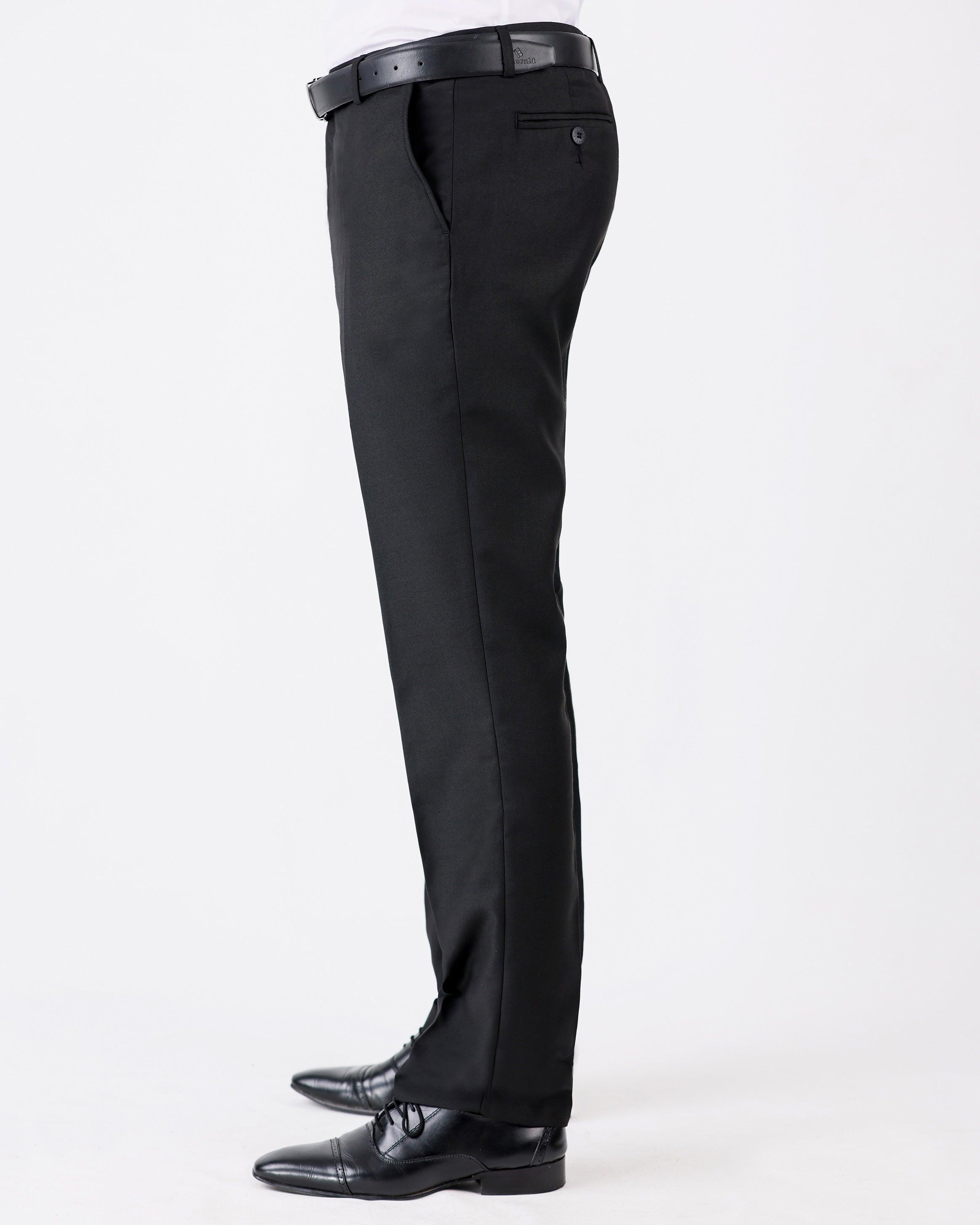 Mansak Trouser Plain Modern Fit-Black Inck