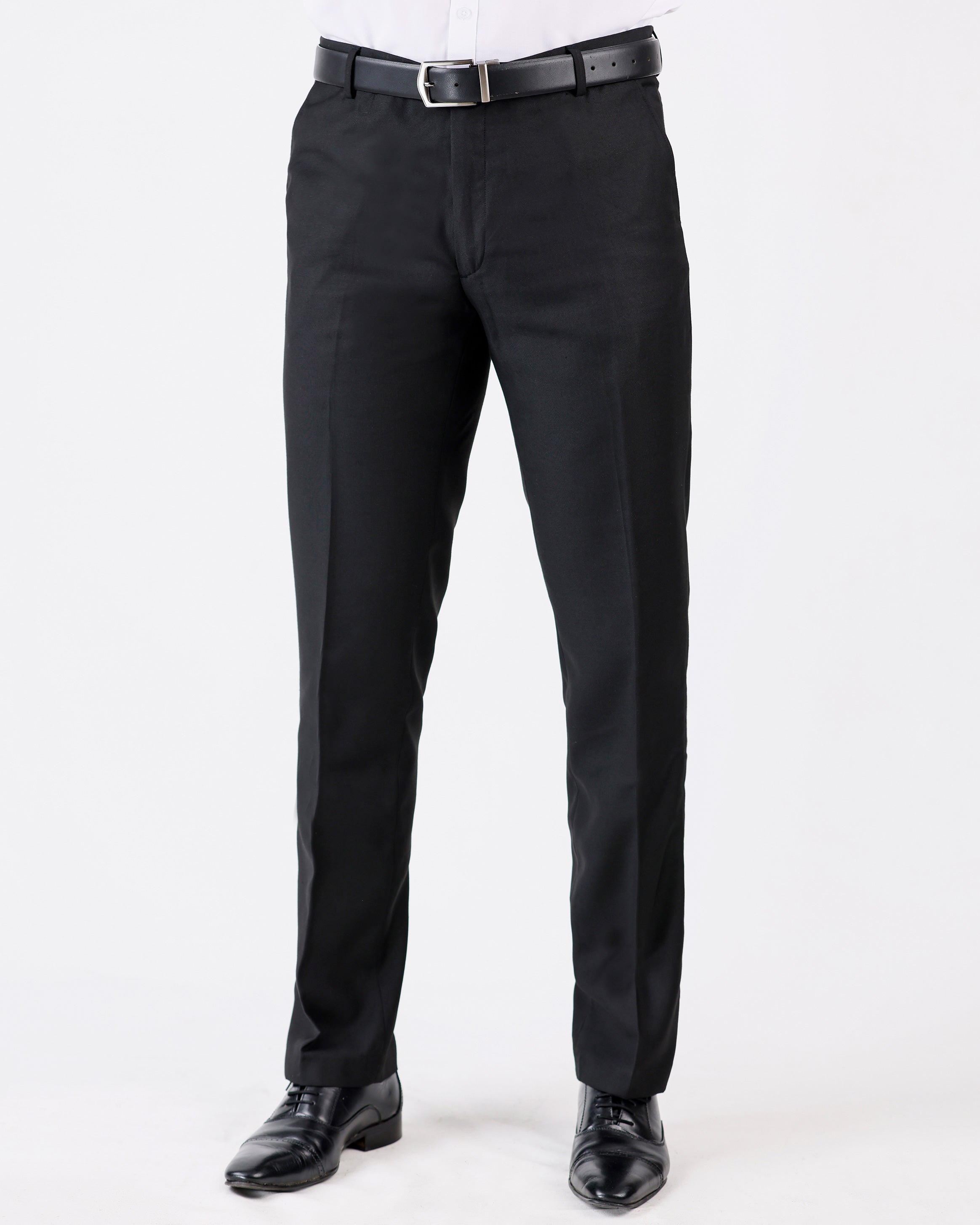 Mansak Trouser Plain Modern Fit-Black Inck