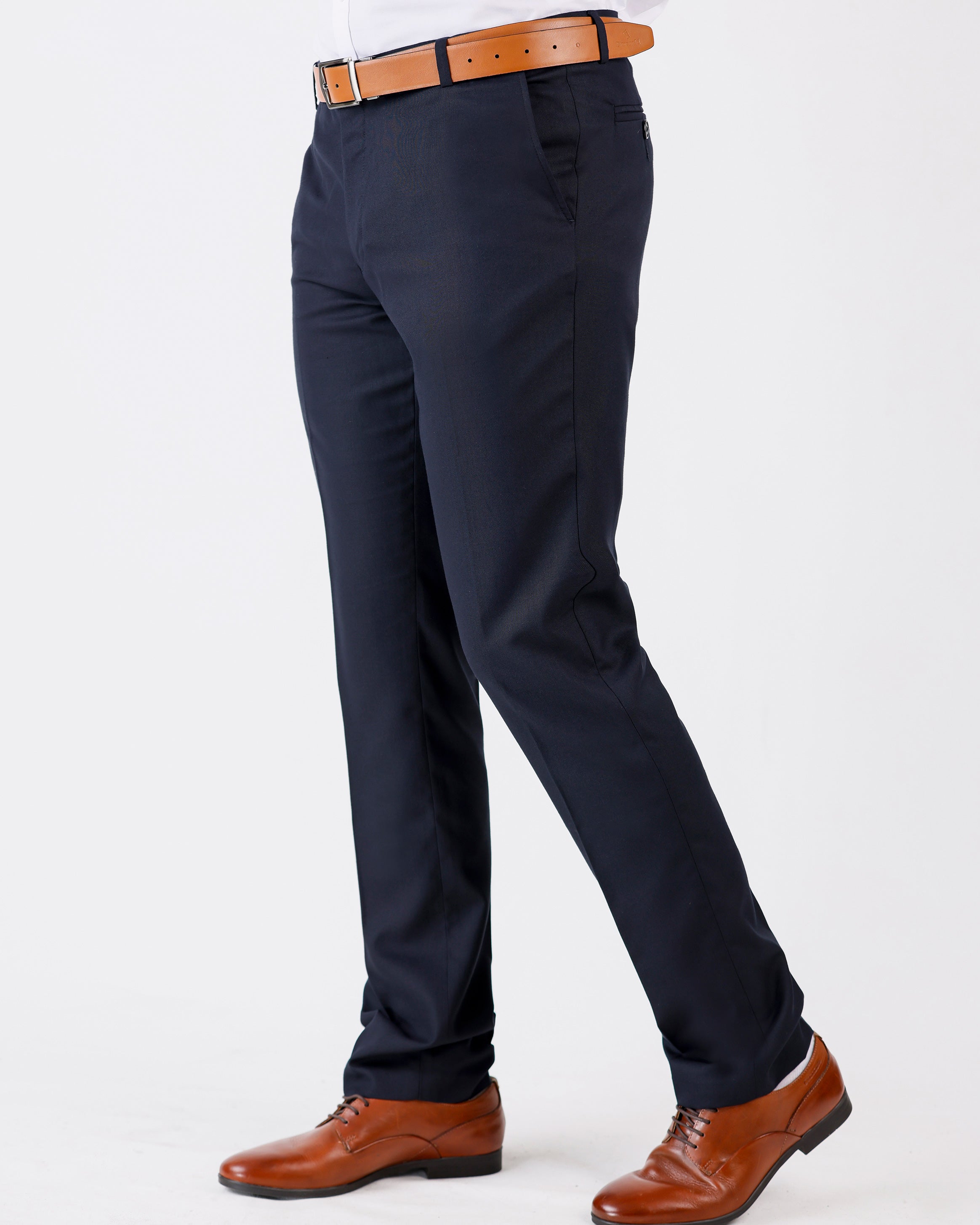 Emerald Formal Trouser Plain Ultra Slim Fit-Blue Nights