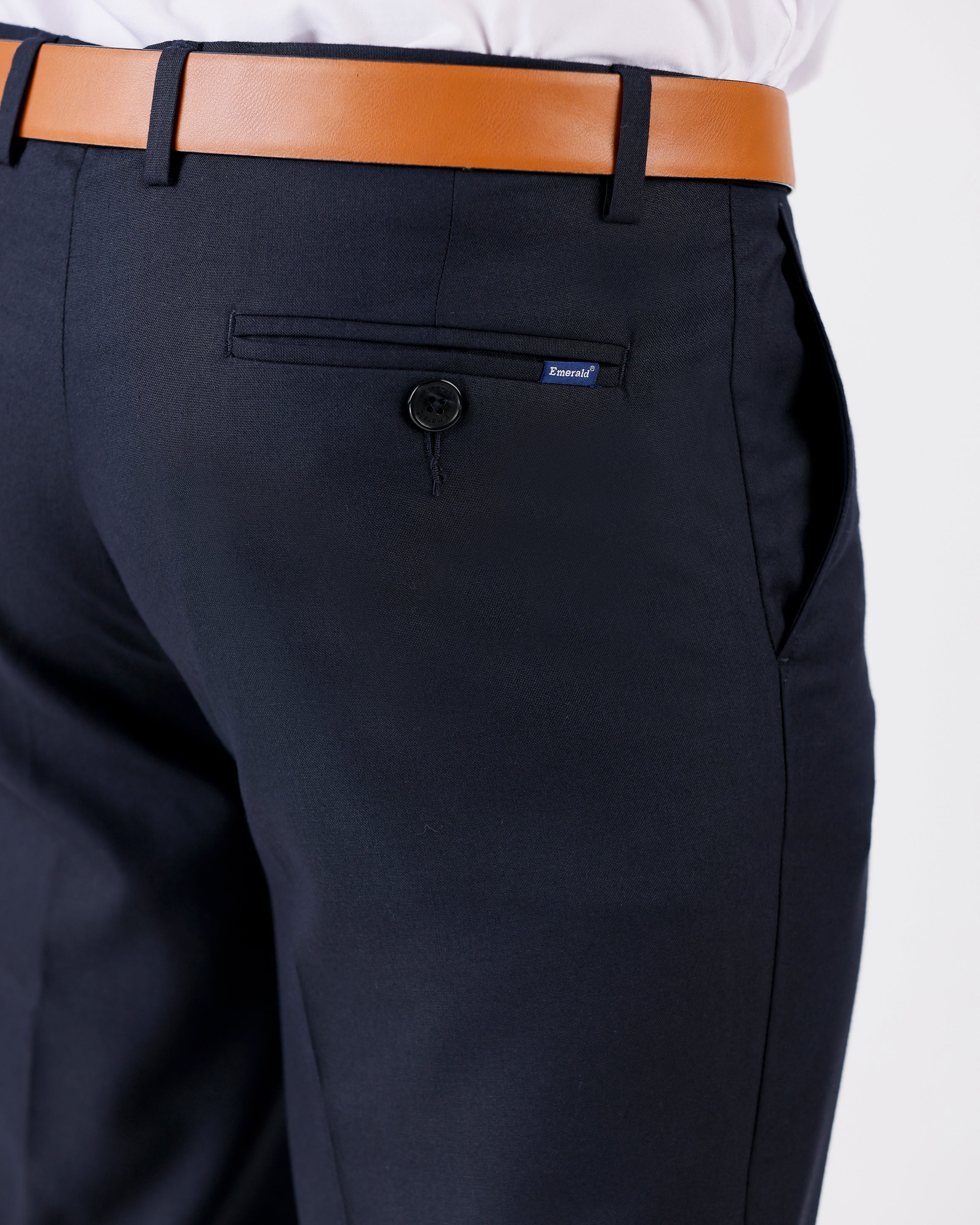 Emerald Formal Trouser Plain Ultra Slim Fit-Blue Nights