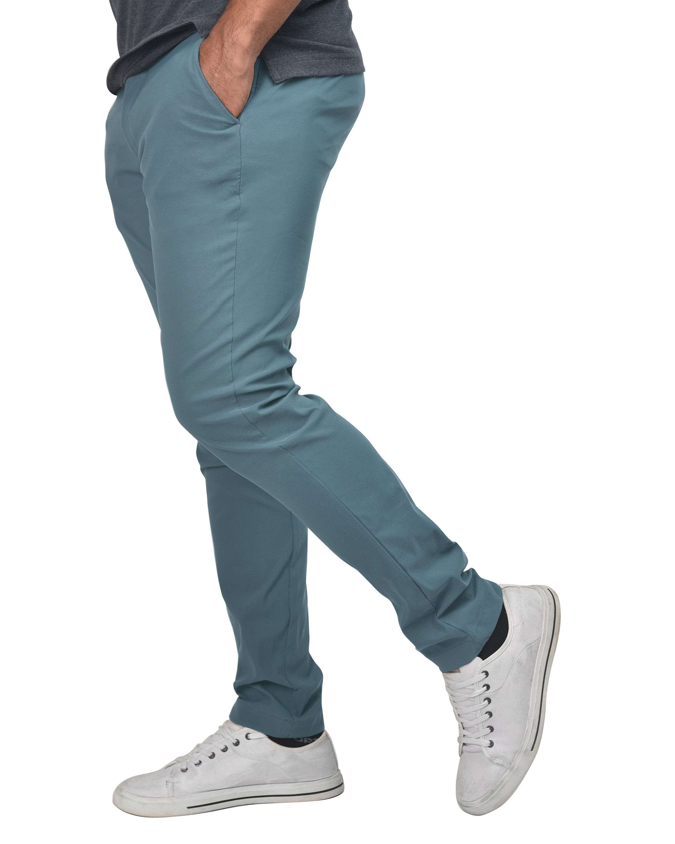 Emerald Utilitech Chino Plain Slim Fit-Cloud Burst