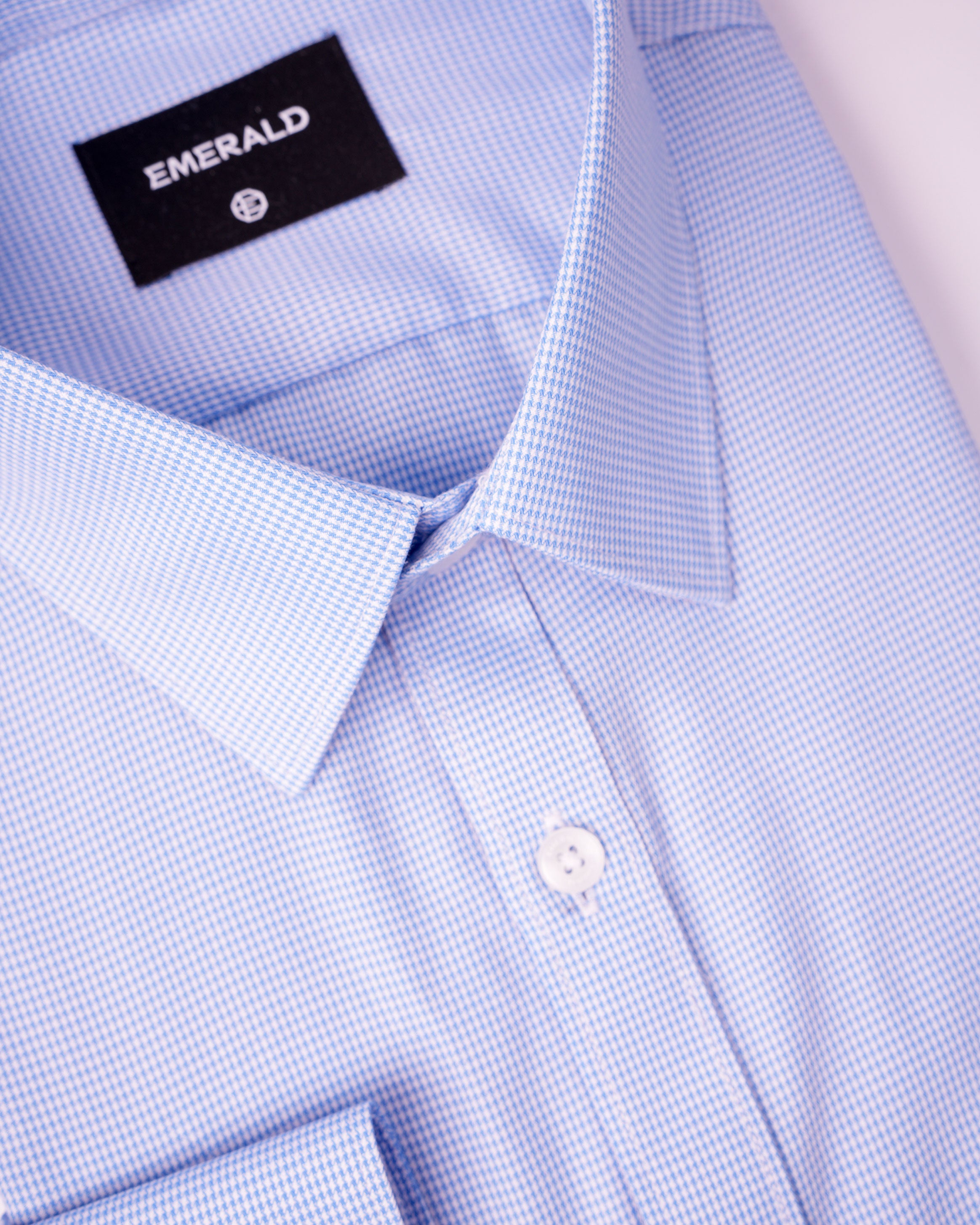 EMERALD FORMAL CHECKS SLIM FS-Baby Blue