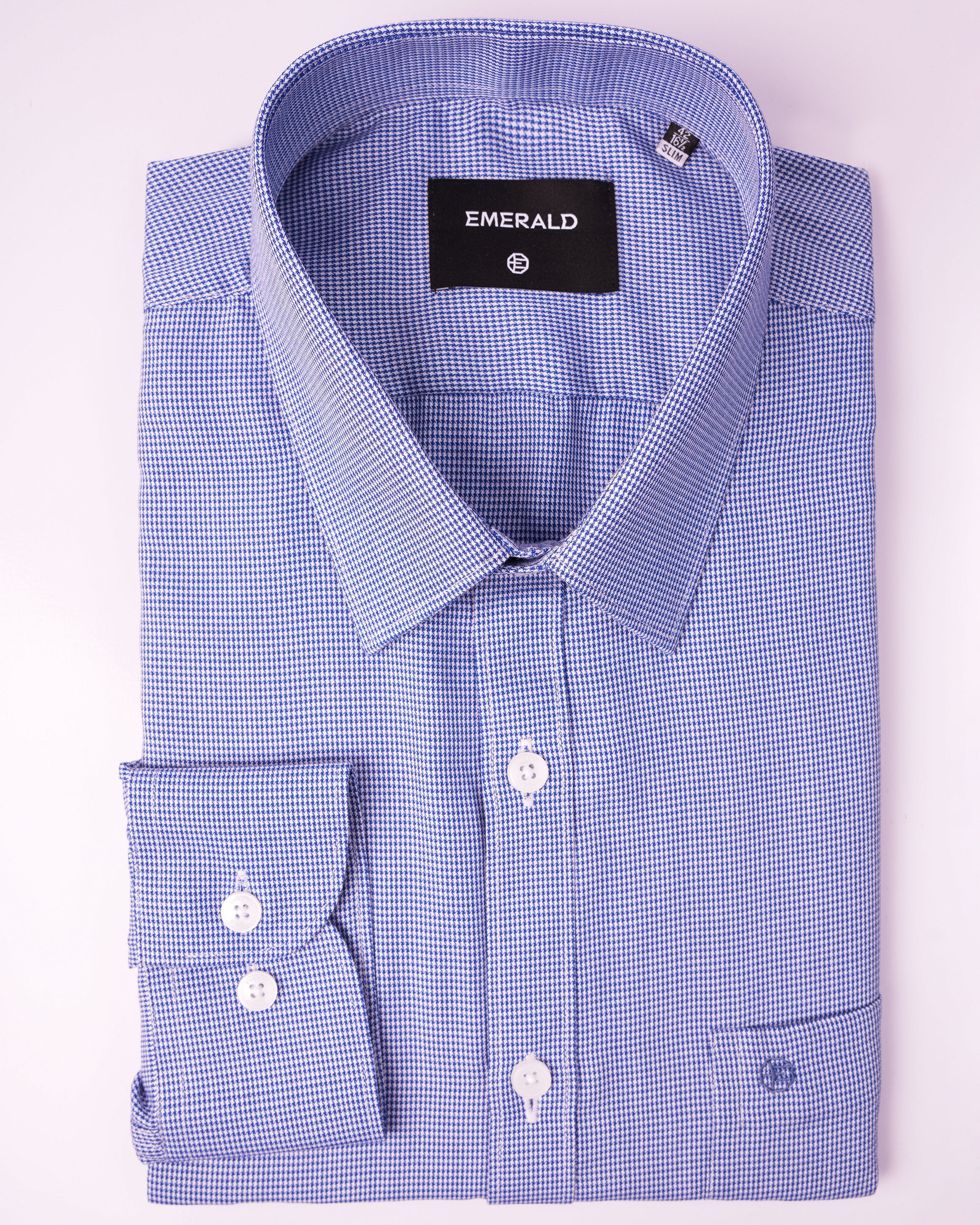 EMERALD FORMAL CHECKS SLIM FS-True Navy