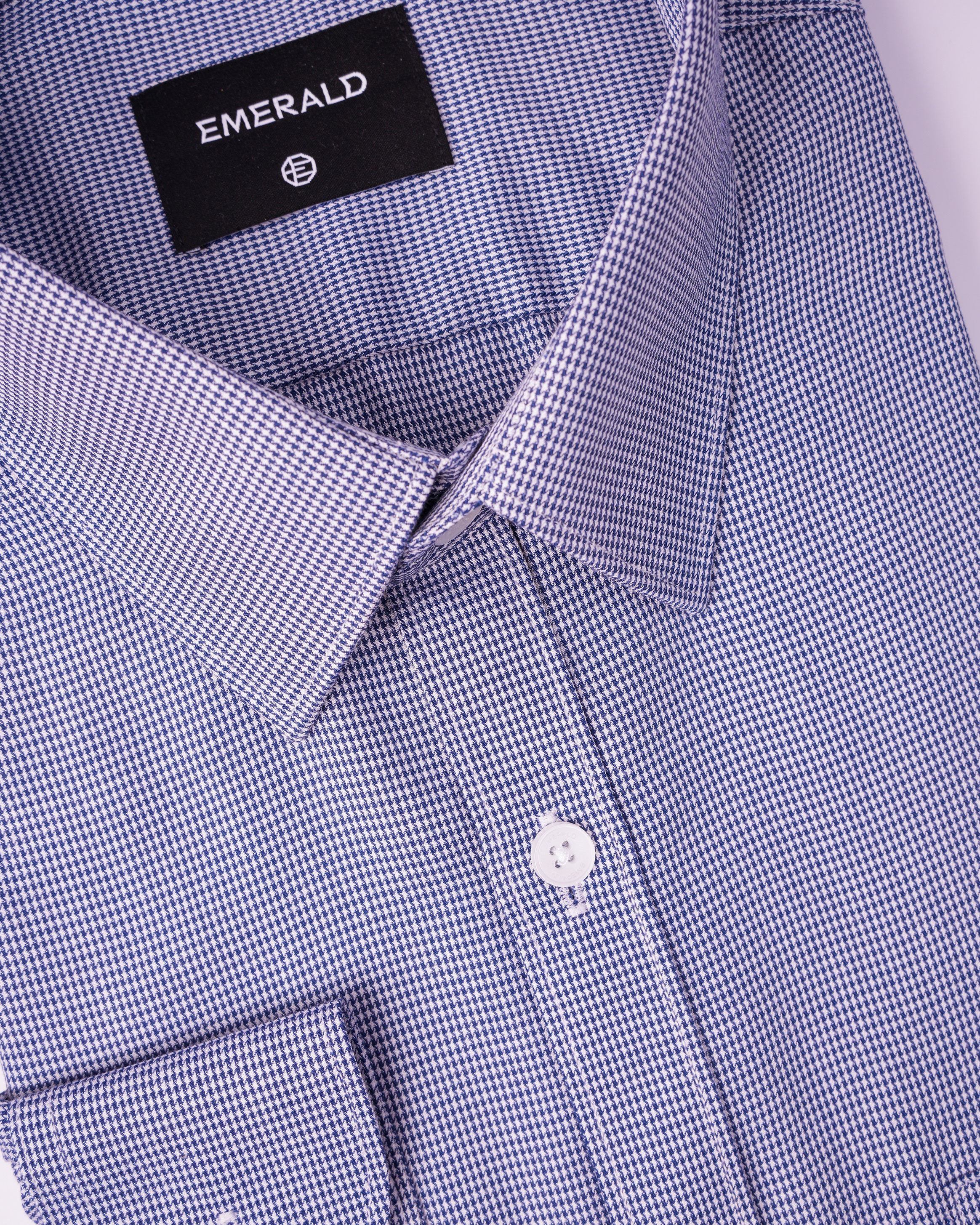 EMERALD FORMAL CHECKS SLIM FS-Navy