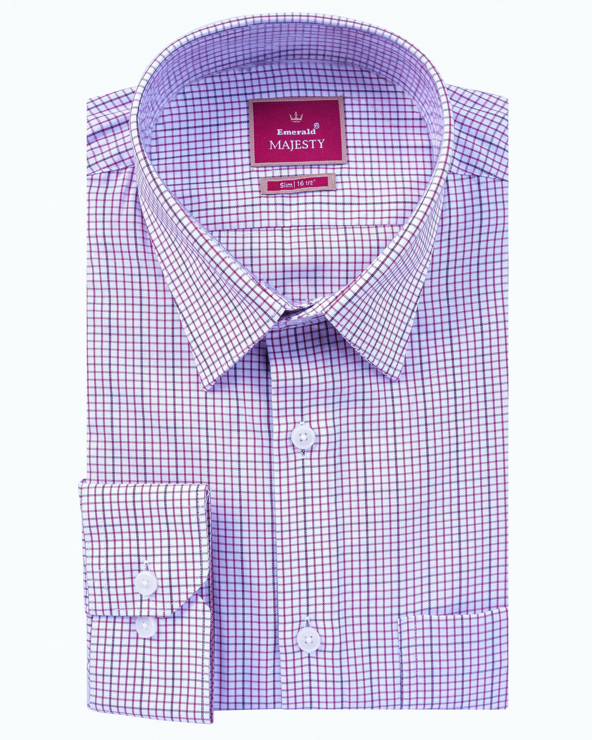 Majesty Checks Slim Fit - Pompein Red