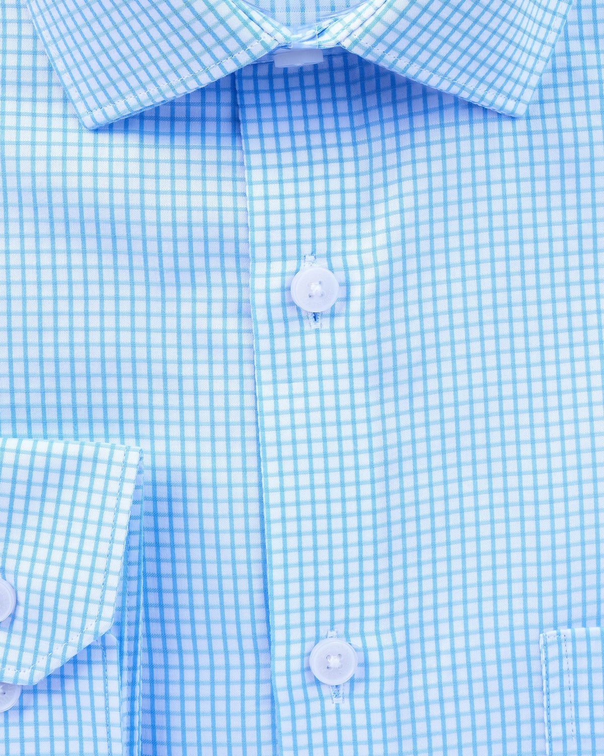 Majesty Checks Slim Fit - Sky Blue