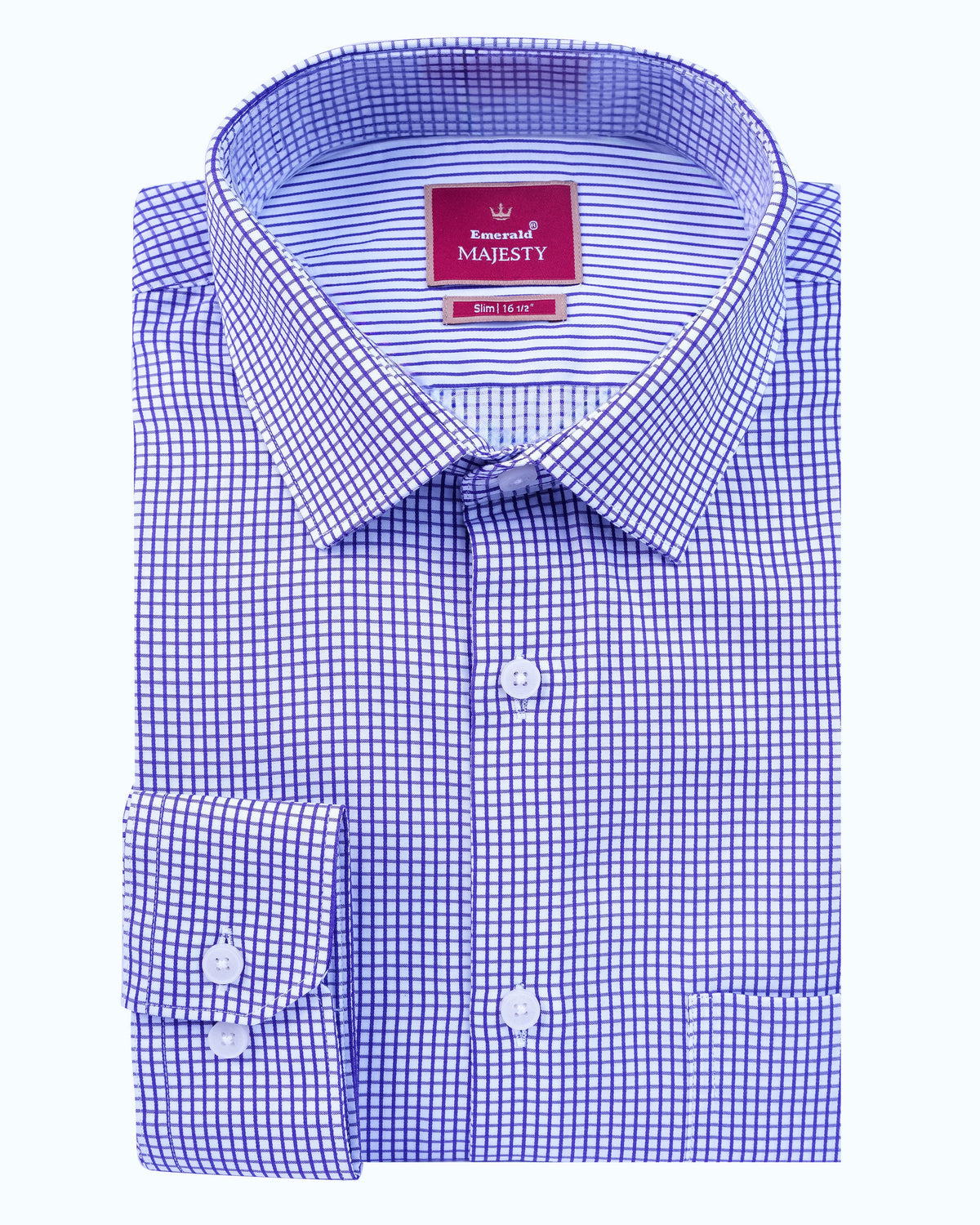Majesty Checks Slim Fit - Plum Wine