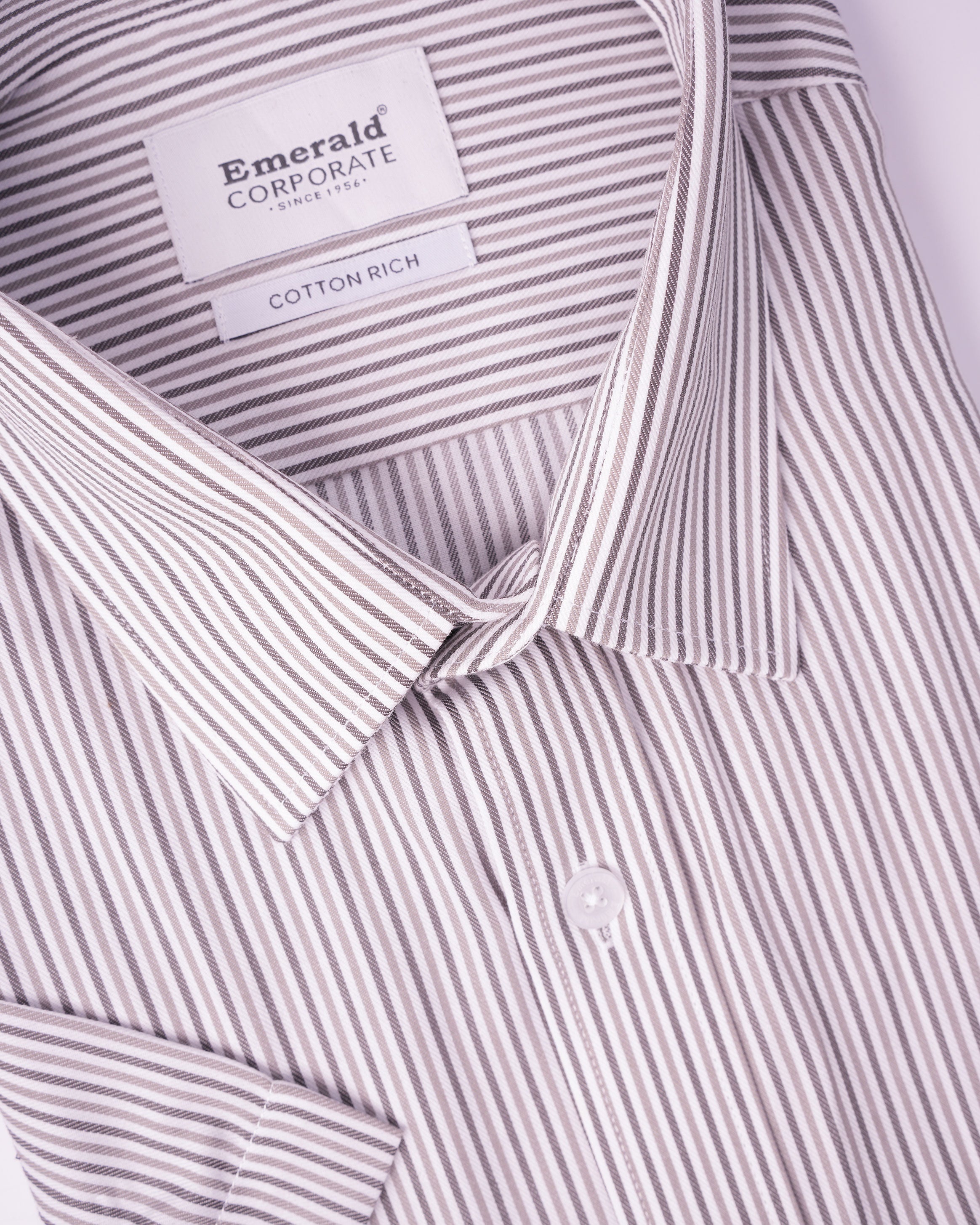 EMERALD FORMAL STRIPE REGULAR HS-Charcoal