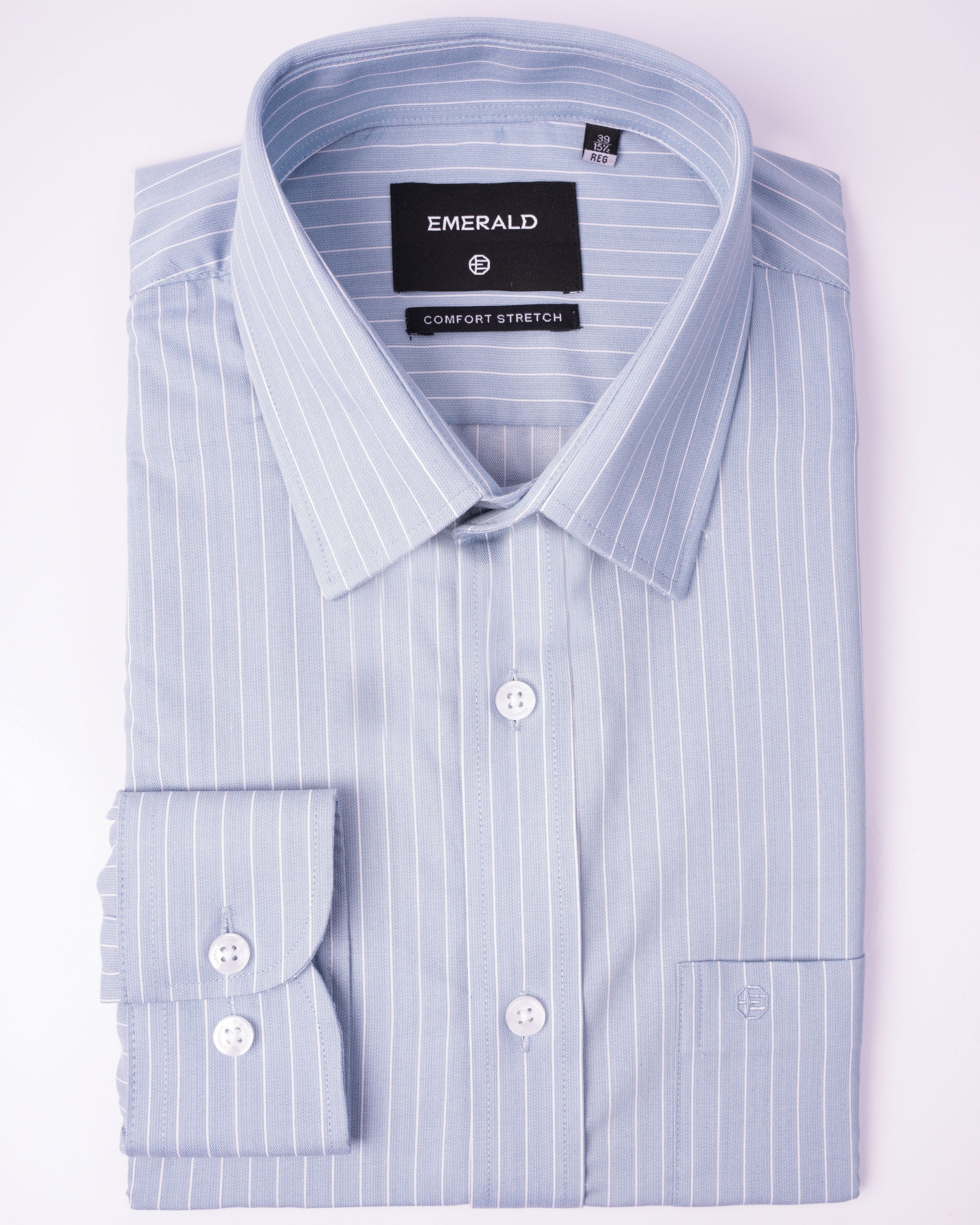 EMERALD FORMAL STRIPE REGULAR FS-Green Aqua