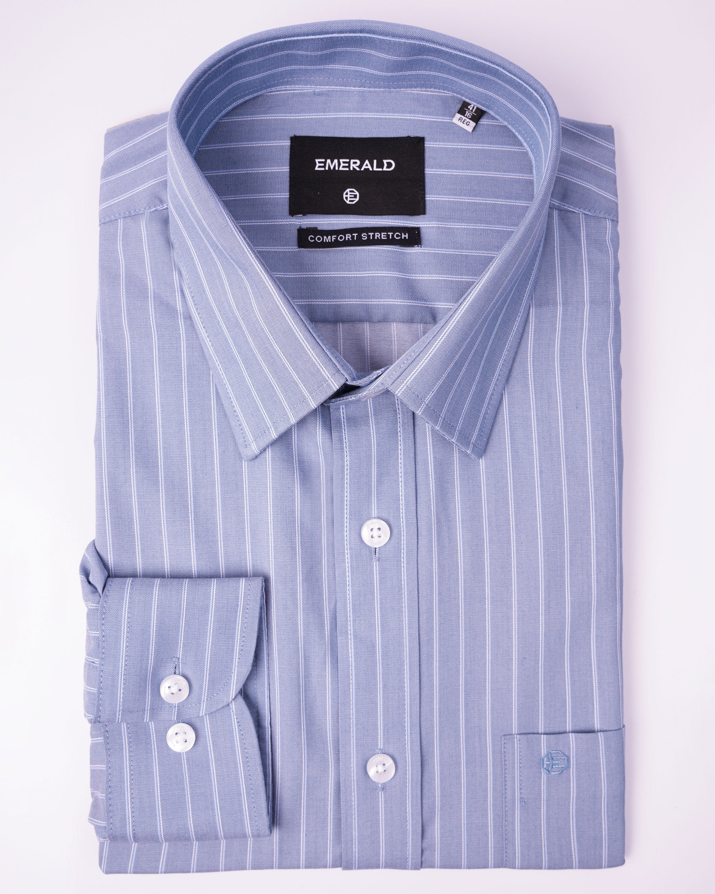 EMERALD FORMAL STRIPE REGULAR FS-Storm Blue