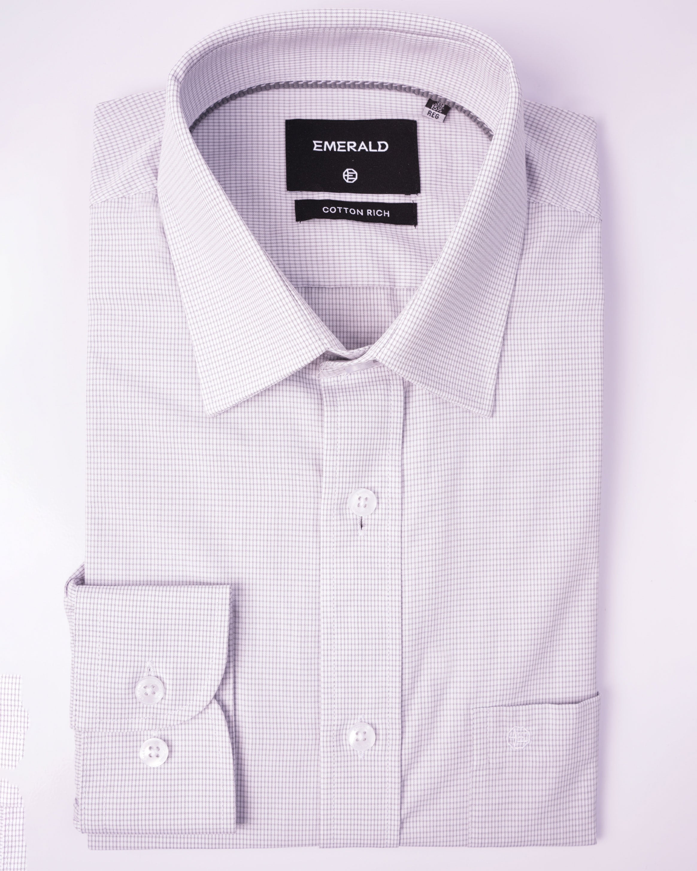 EMERALD FORMAL MICRO CHECKS REGULAR FS-Cloud Burst