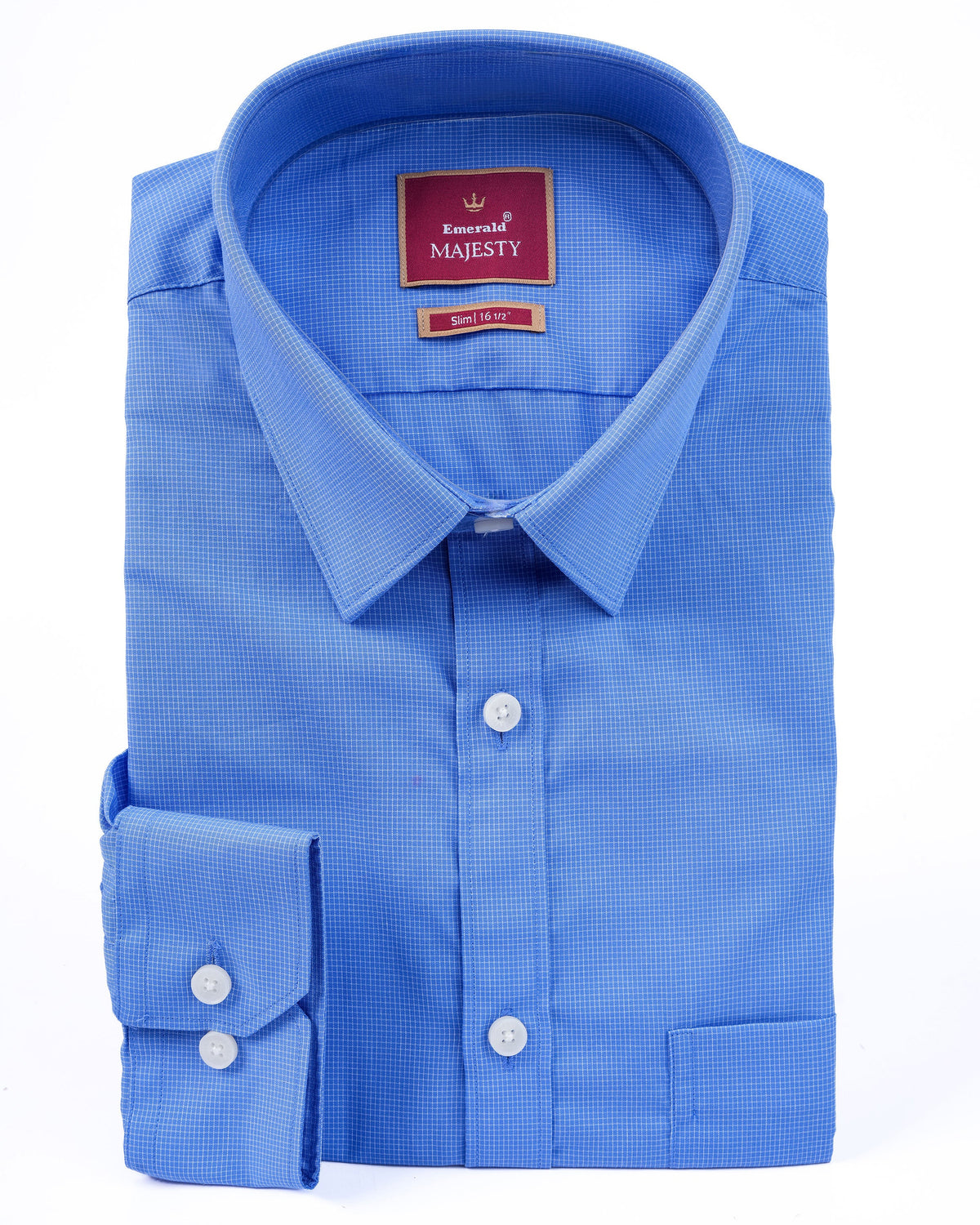 Majesty Checks Slim Fit - Baby Blue