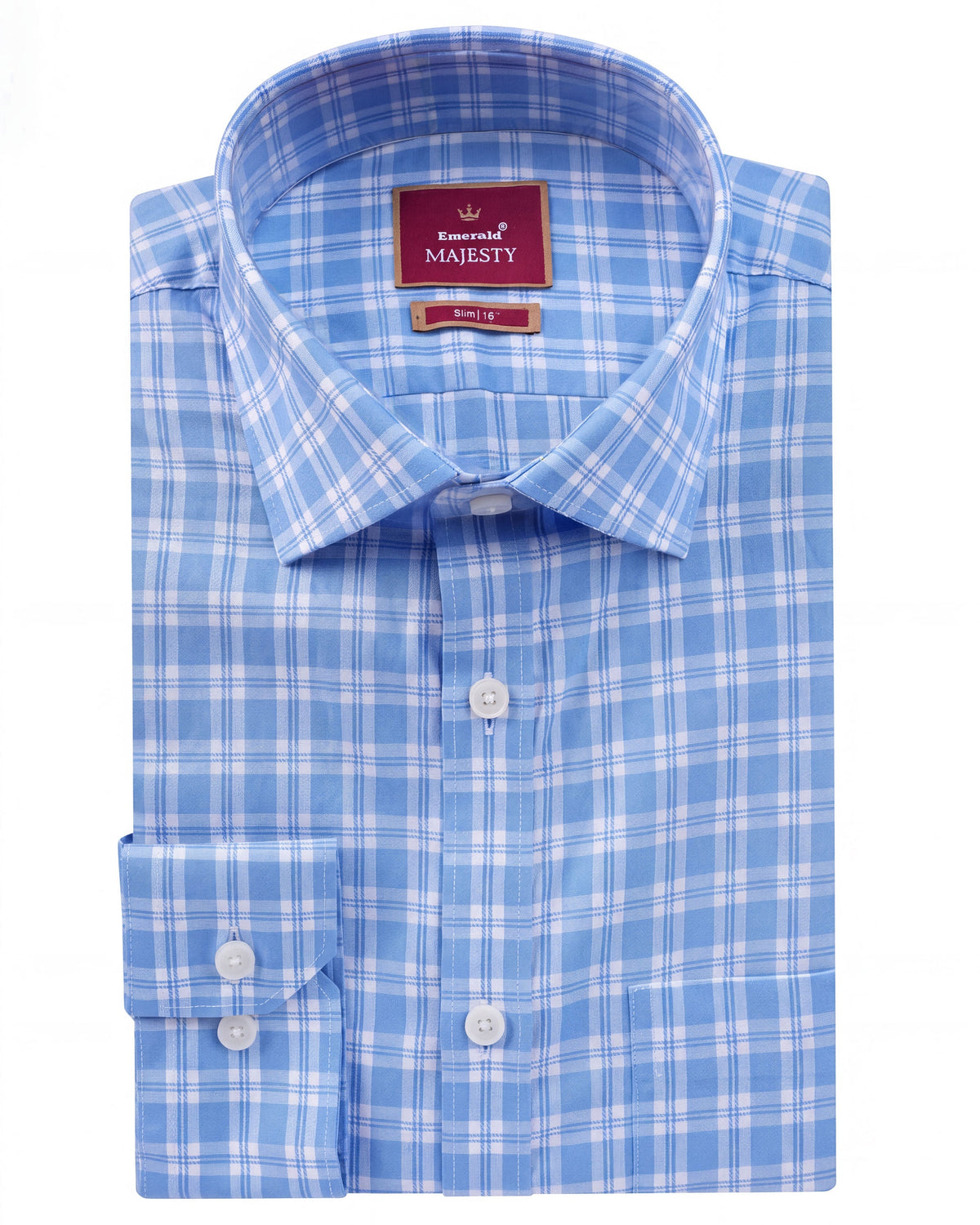 Majesty Checks Slim Fit - Methly Blue