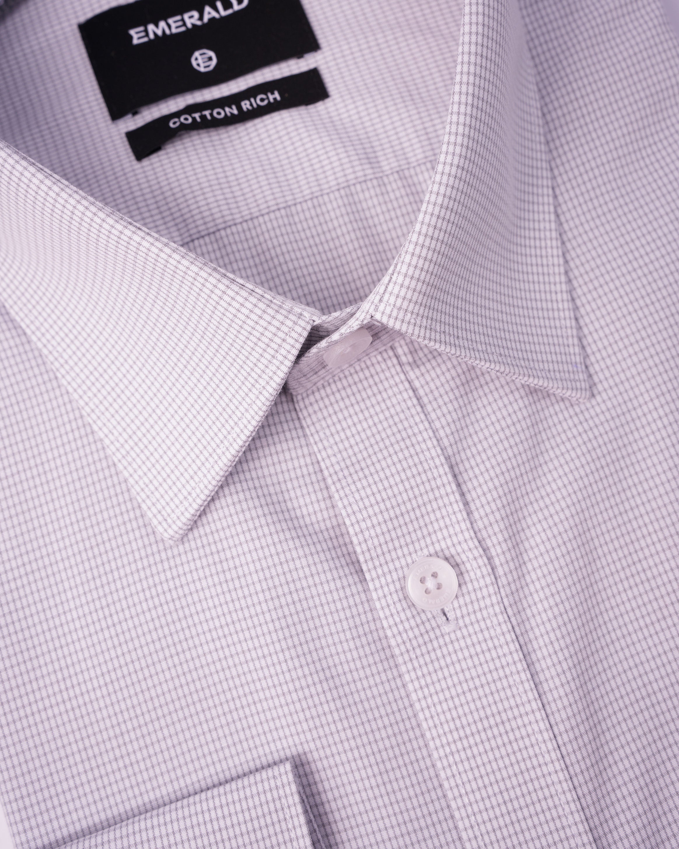 EMERALD FORMAL MICRO CHECKS SLIM FS-Cloud Burst