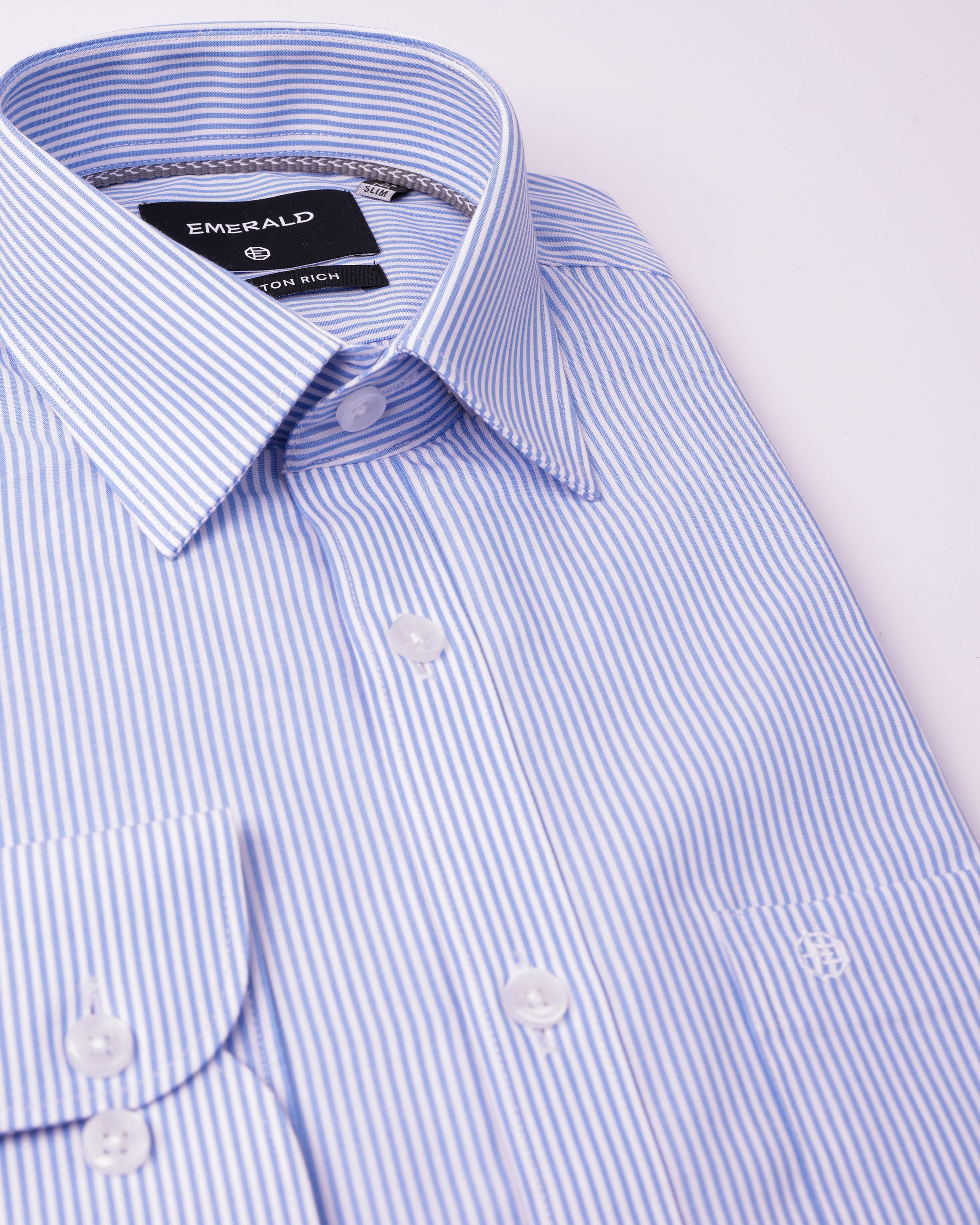 EMERALD FORMAL STRIPE SLIM FS-Baby Blue