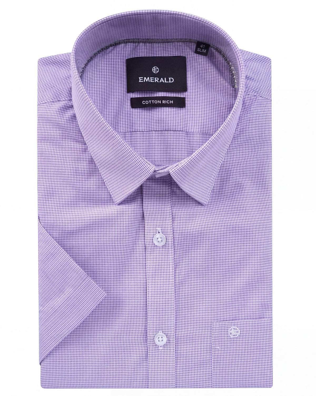 Formal Core Checks Slim Fit - Purple