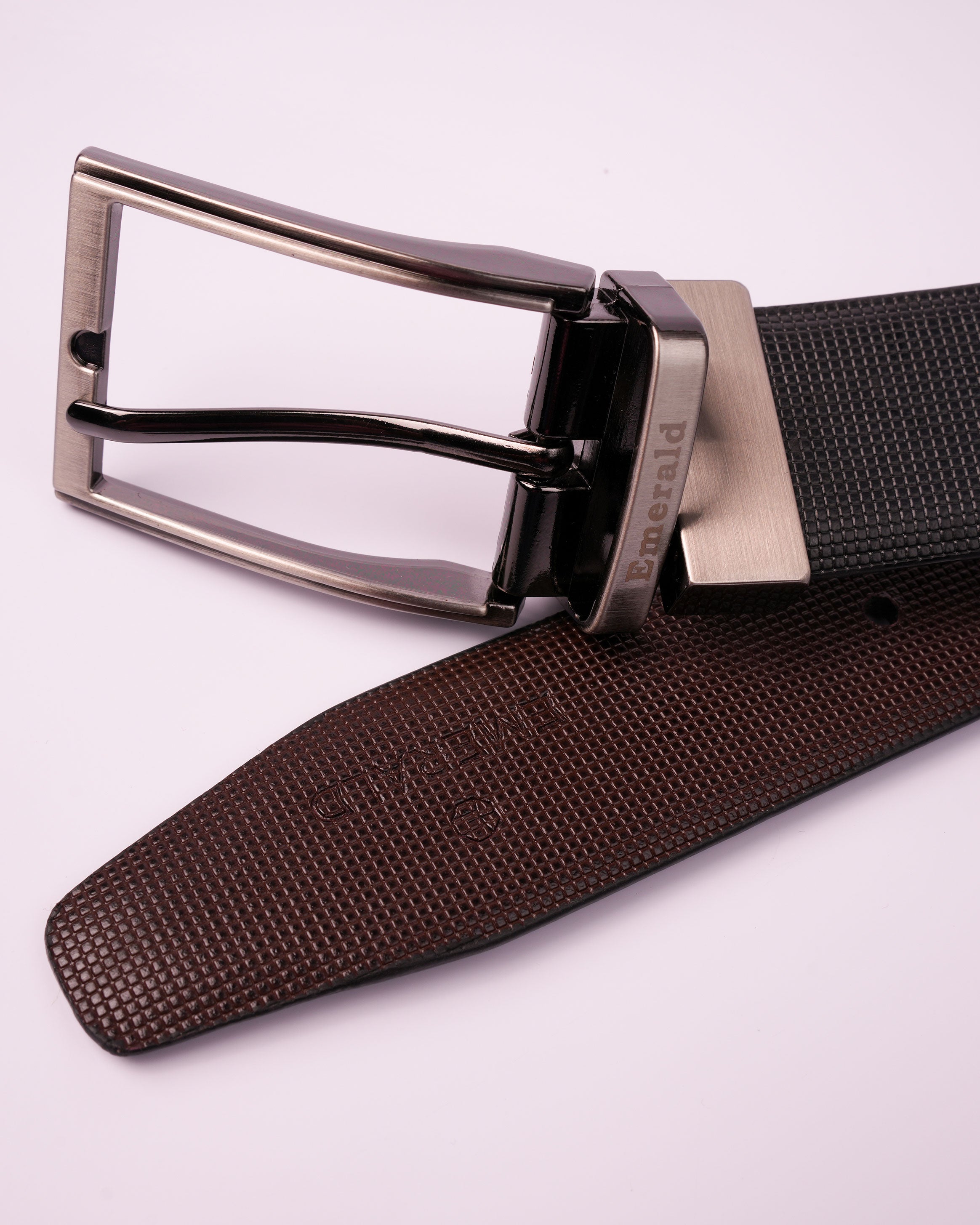 Emerald Reversible Belt - Black & Chocolate