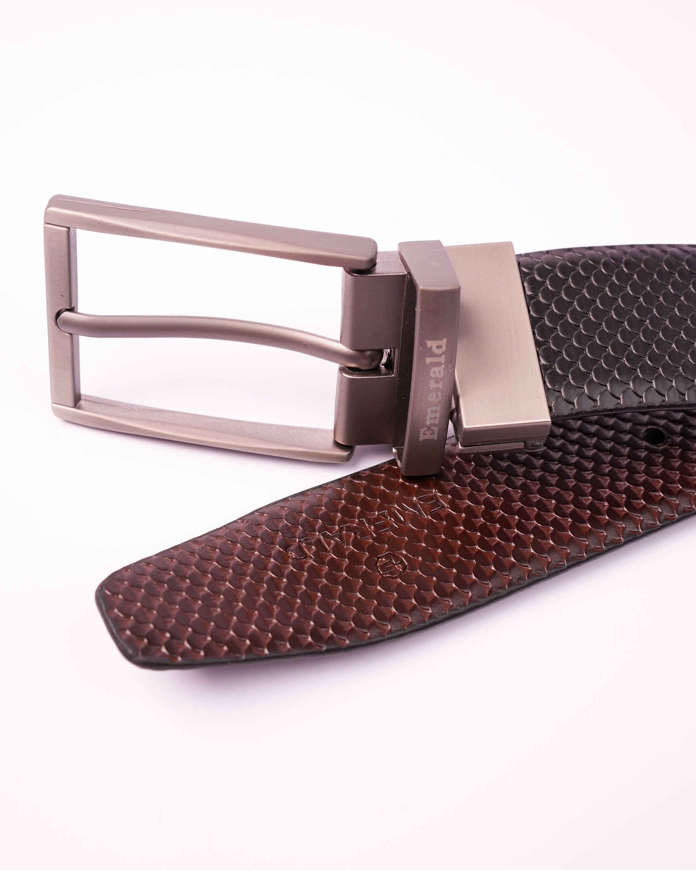 Emerald Reversible Belt - Black & Coffee