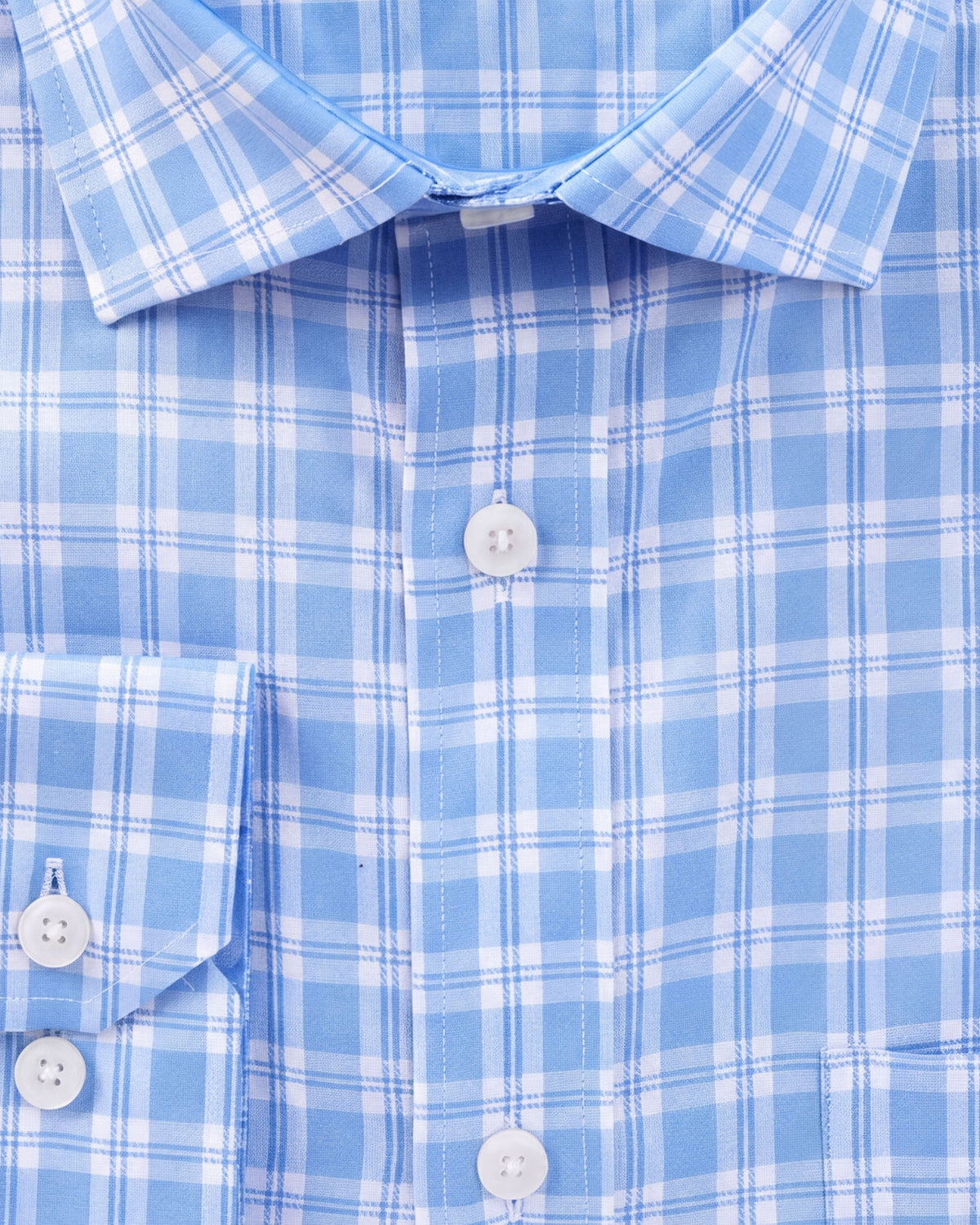 Majesty Checks Regular Fit - Methly Blue