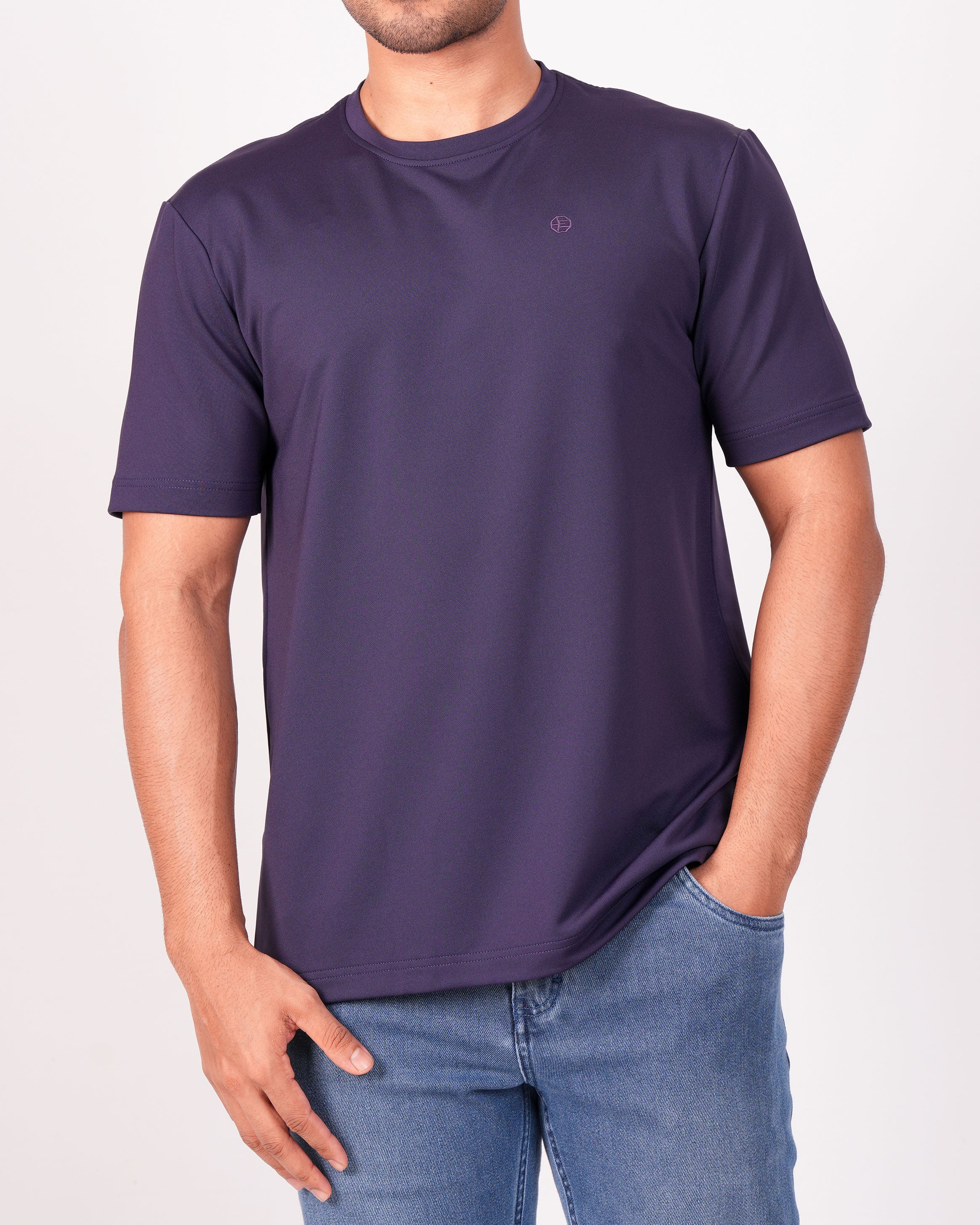 Emerald  Crew Neck Slim - GRAPE ROYAL