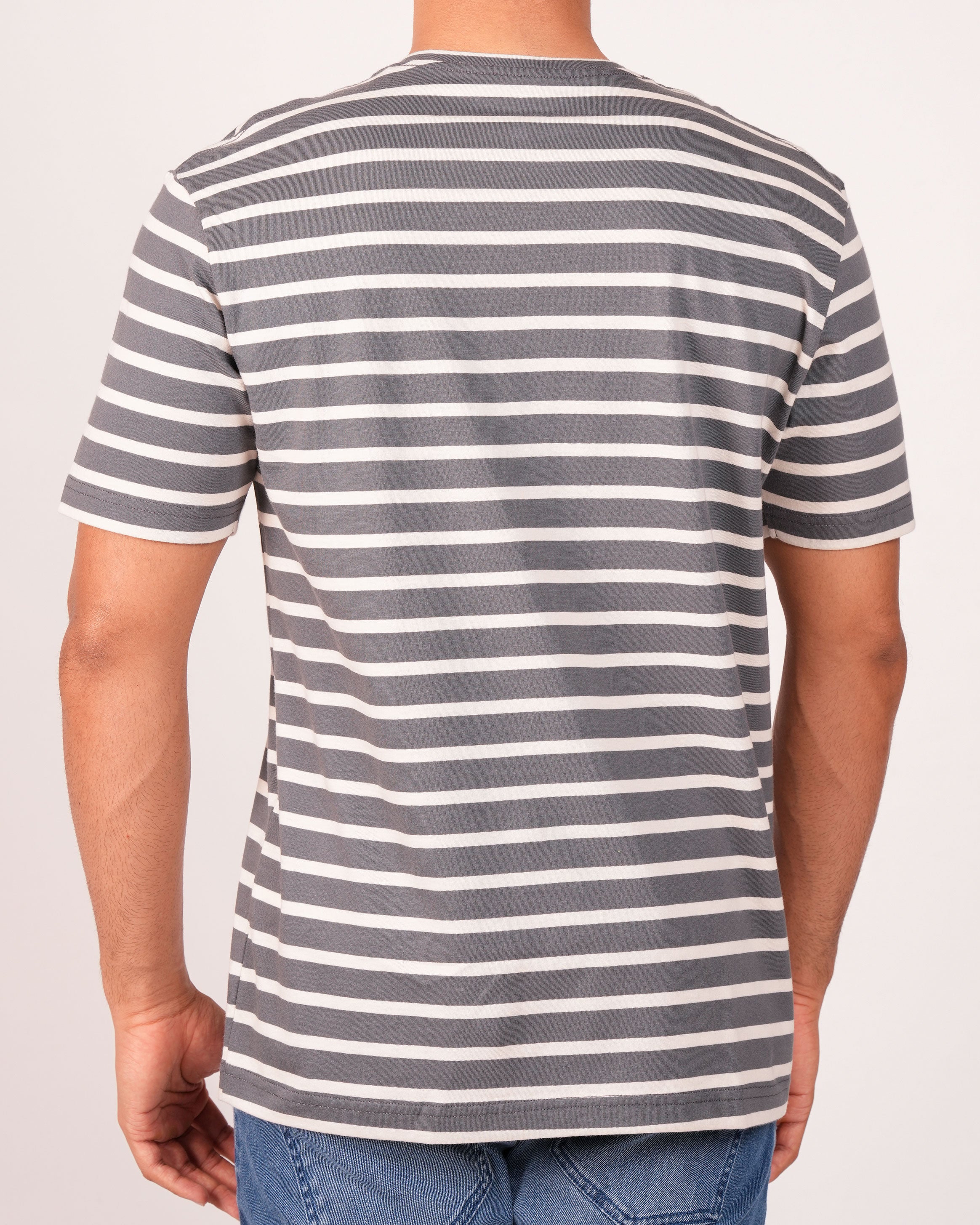 Emerald  V Neck Slim Fit- Charcoal