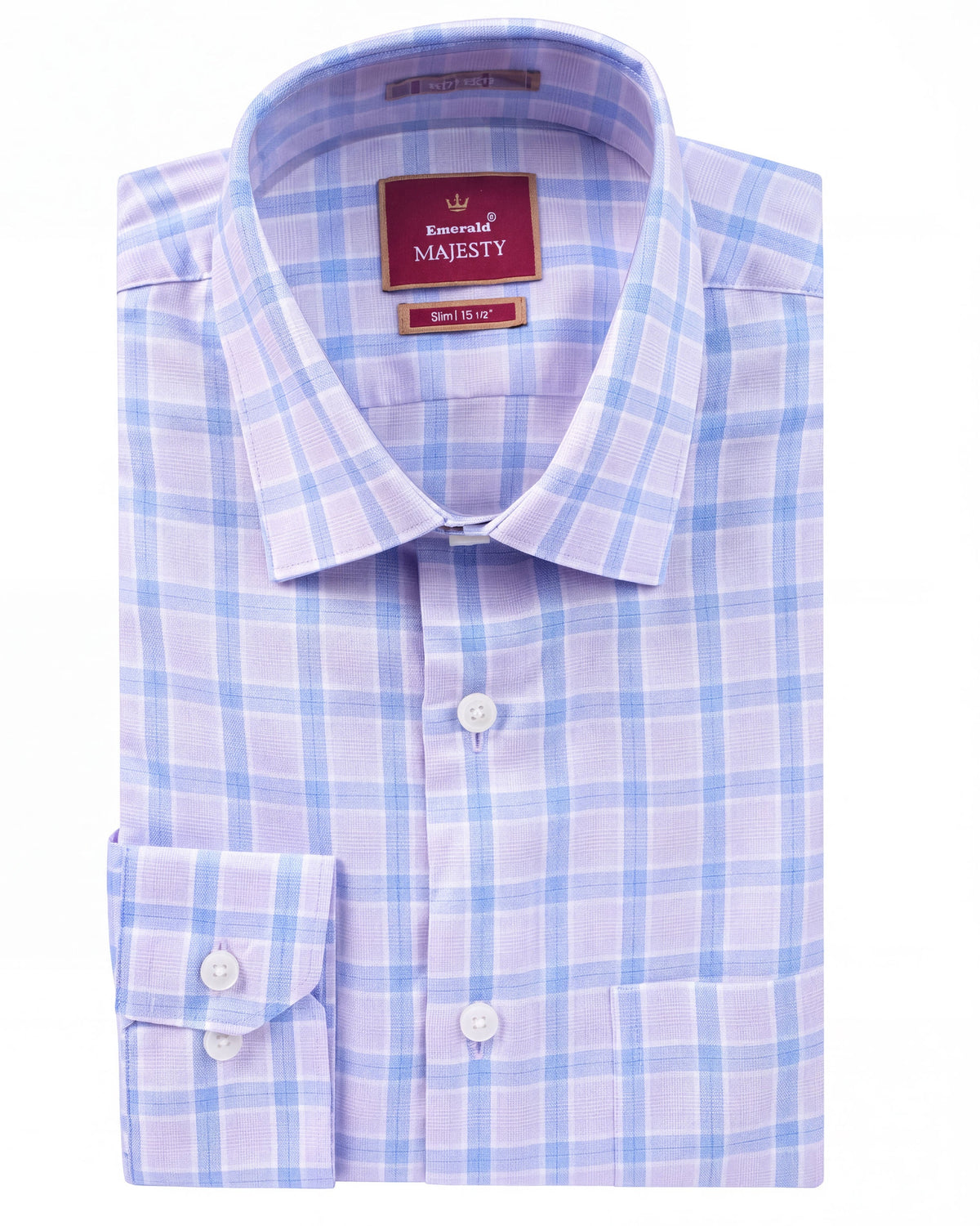 Majesty Checks Slim Fit - Blue Mist