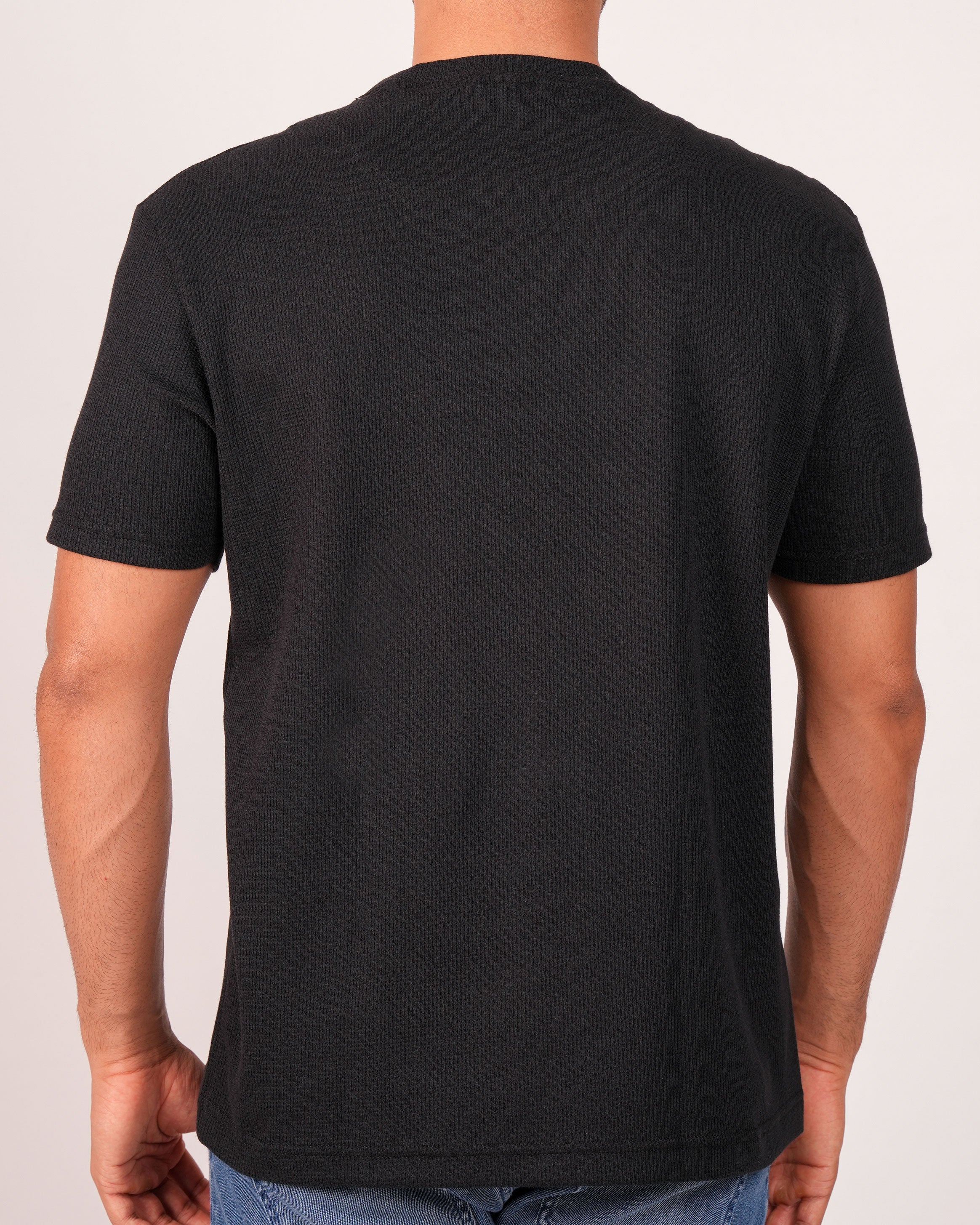 Emerald  Crew Neck Slim-BLACK