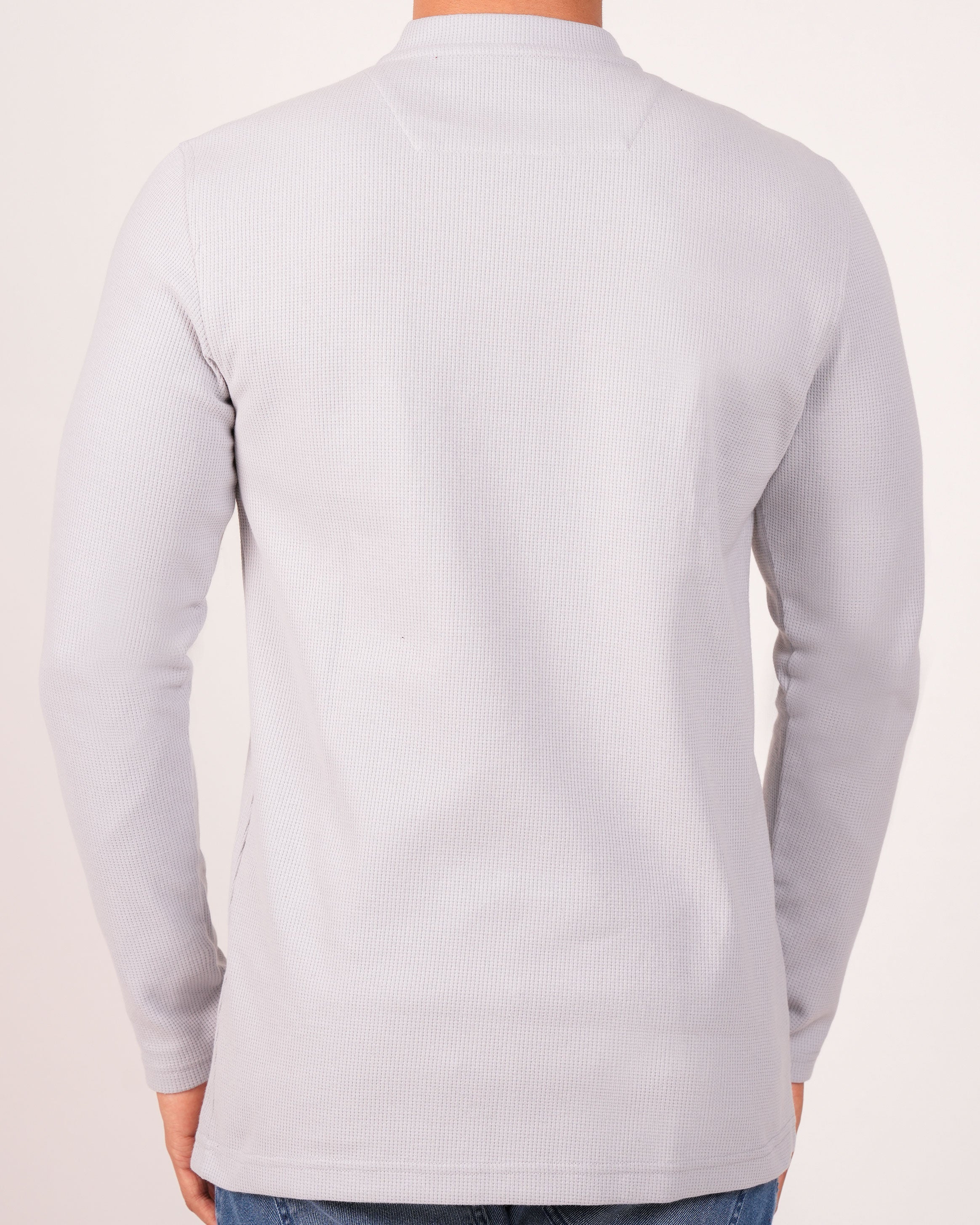 Emerald Henley Dobby Slim Fit-Ash