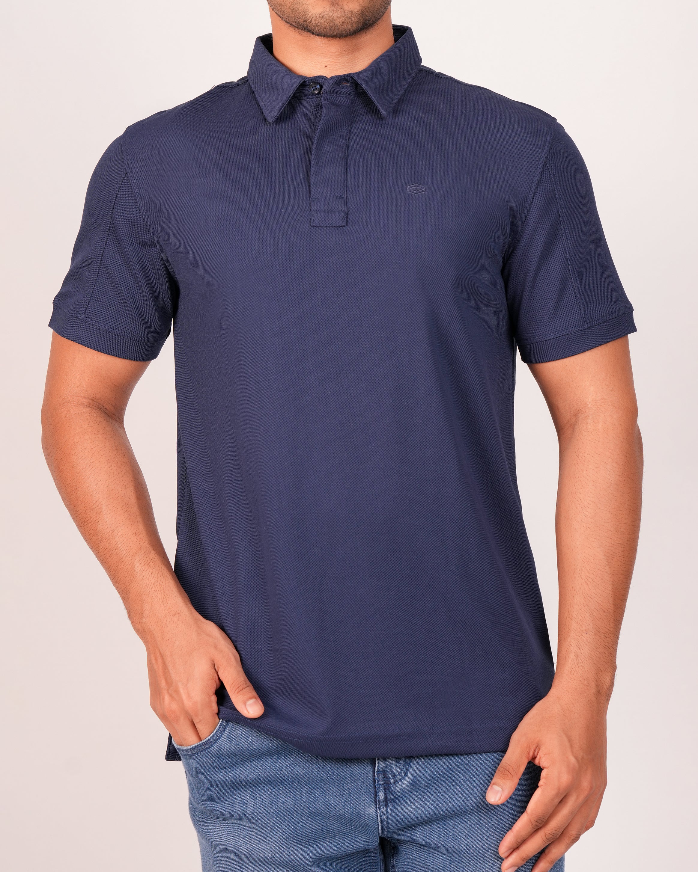 Emerald  Polo Shirt Collar -DARK DENIM